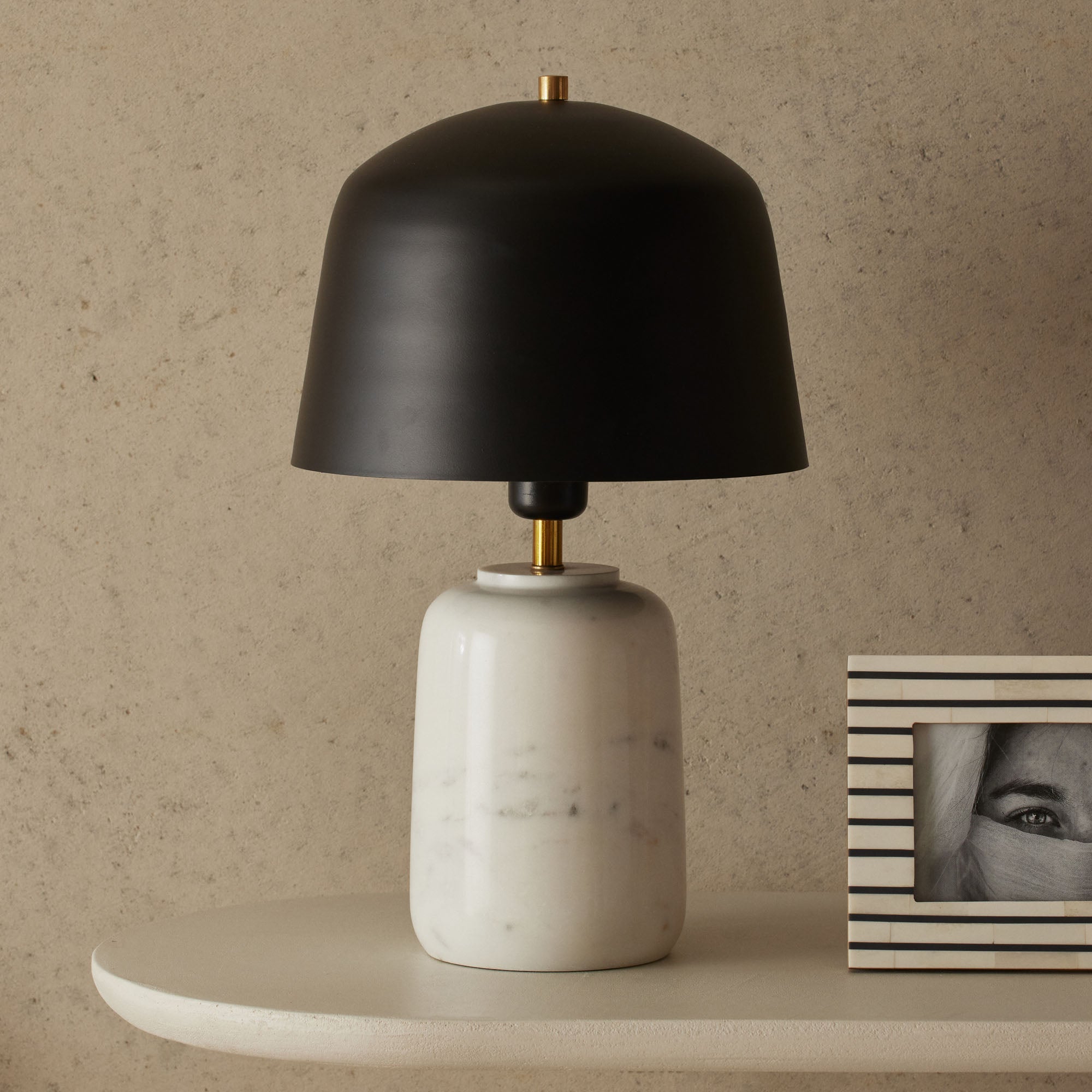 Dane White Marble Lamp