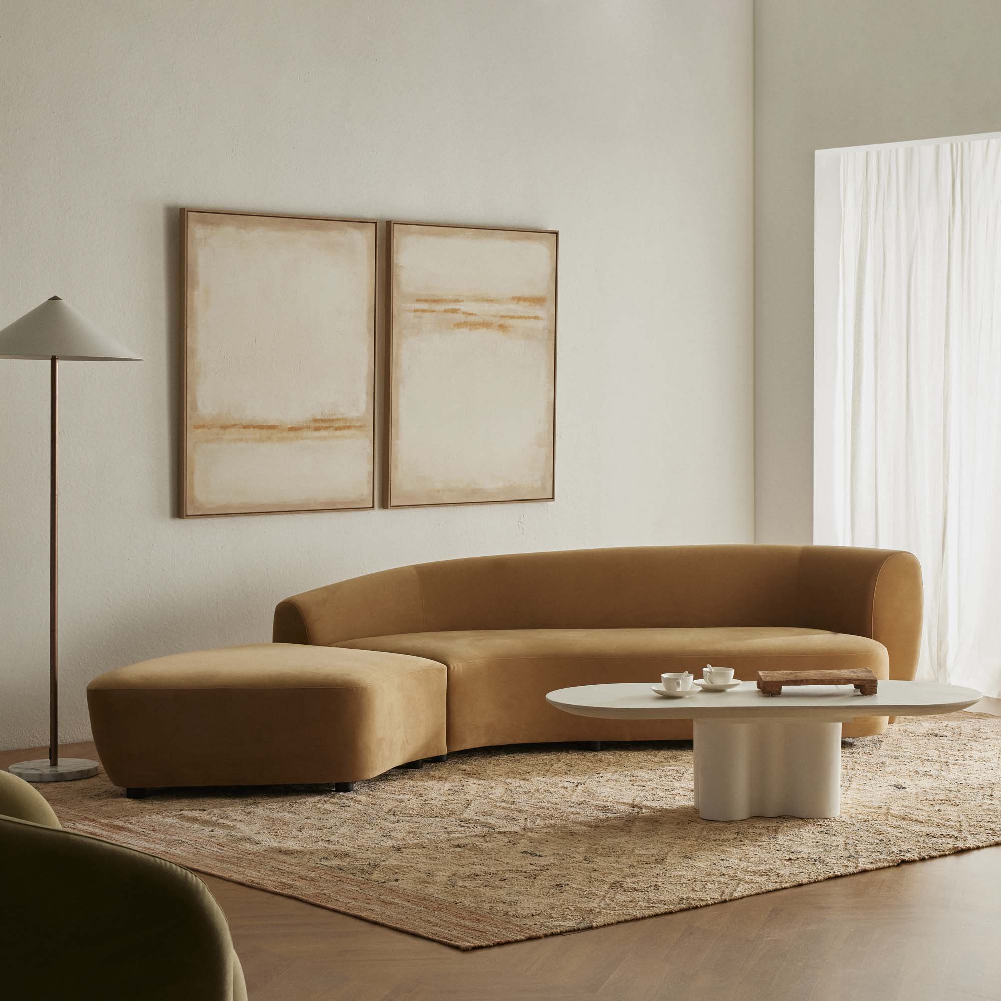 Celine Sectional Sofa Sand Left