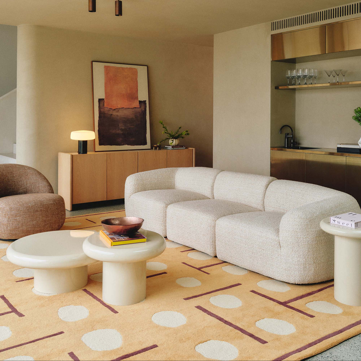 Carter Coffee Table Large Beige Gloss