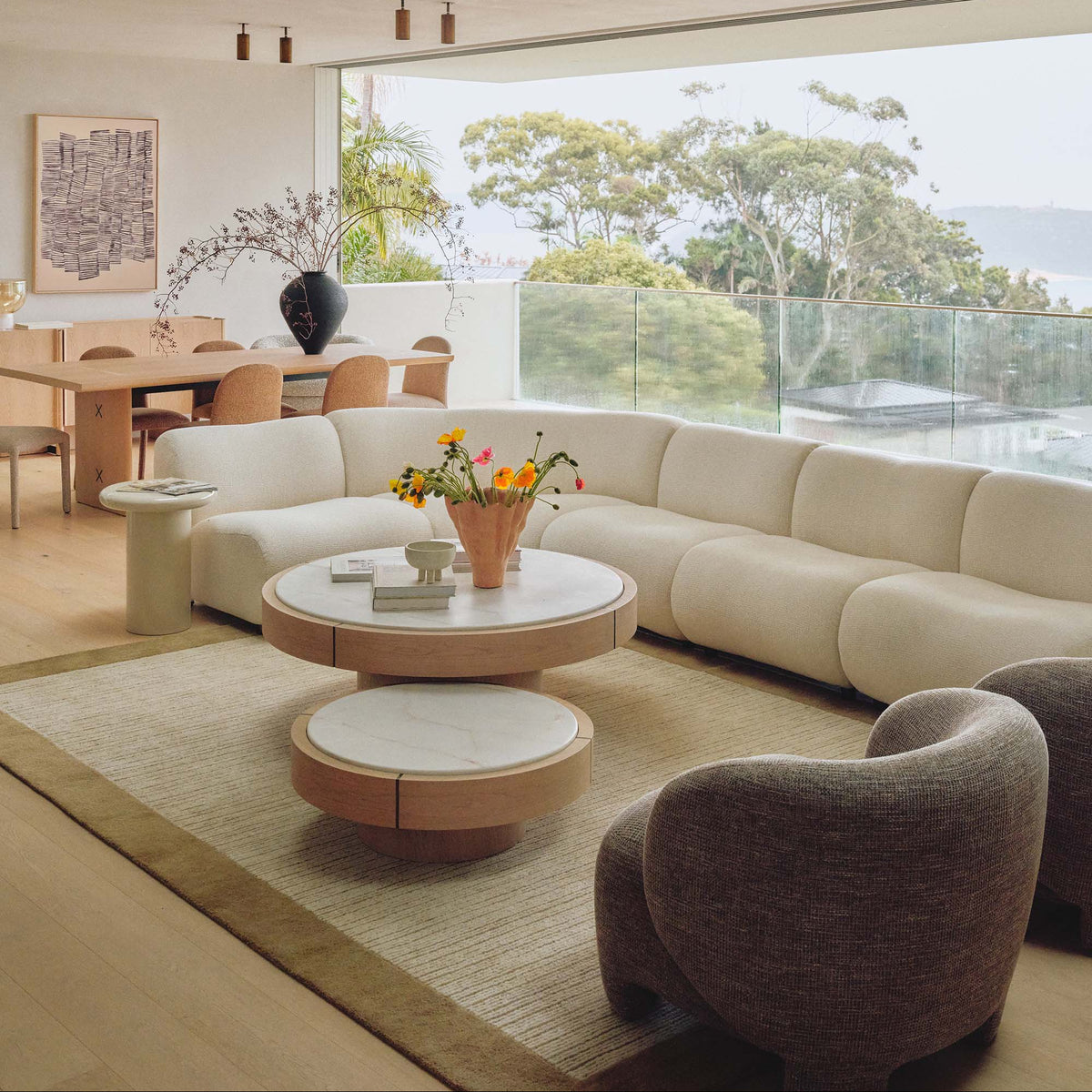 Casen Modular Sofa 4 Seat Corner Clotted Cream