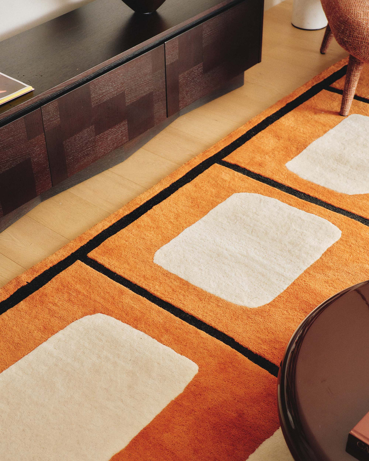 Esme Rug Orange Black 300 x 400