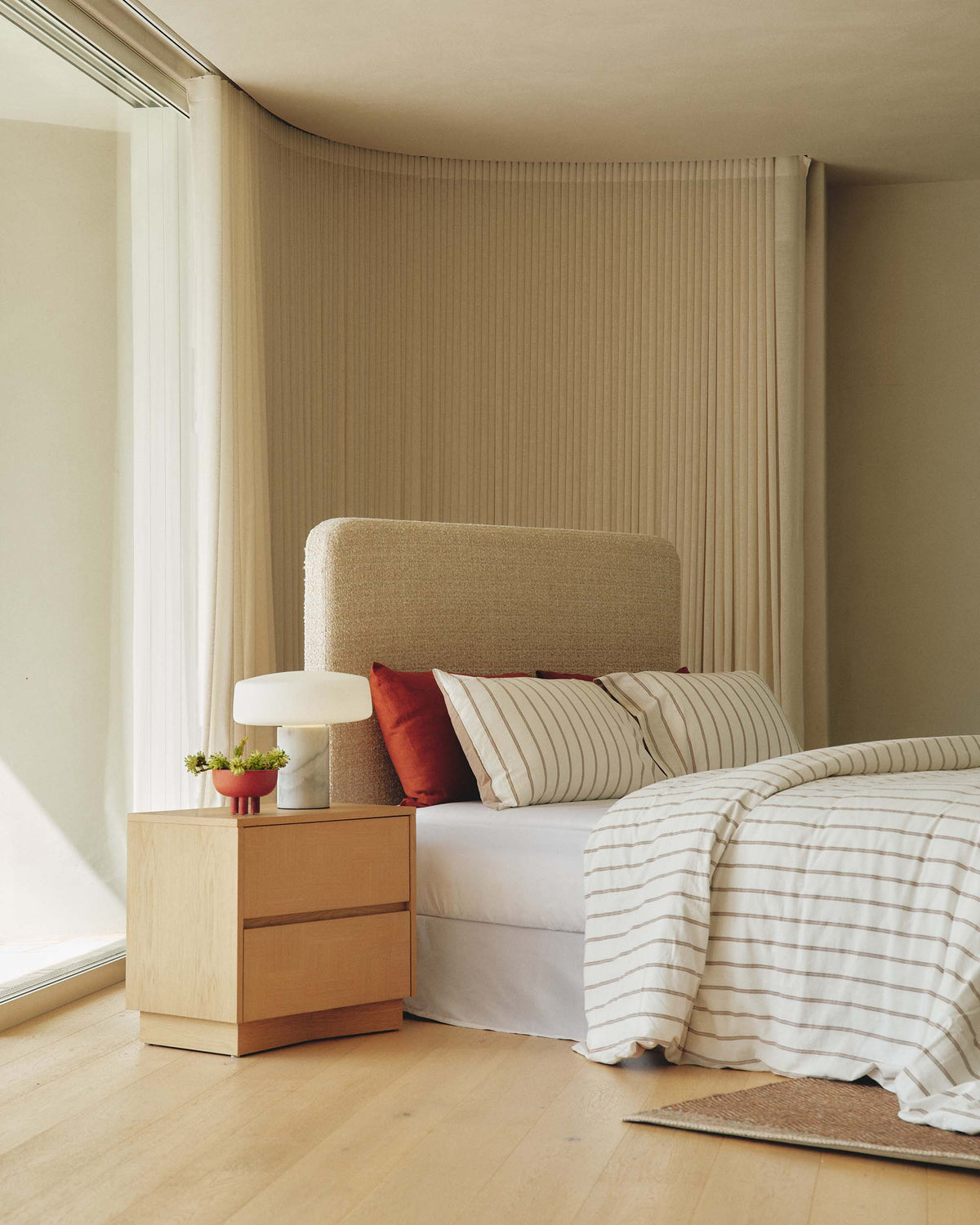 Celine Bedhead Double Greige Pebble