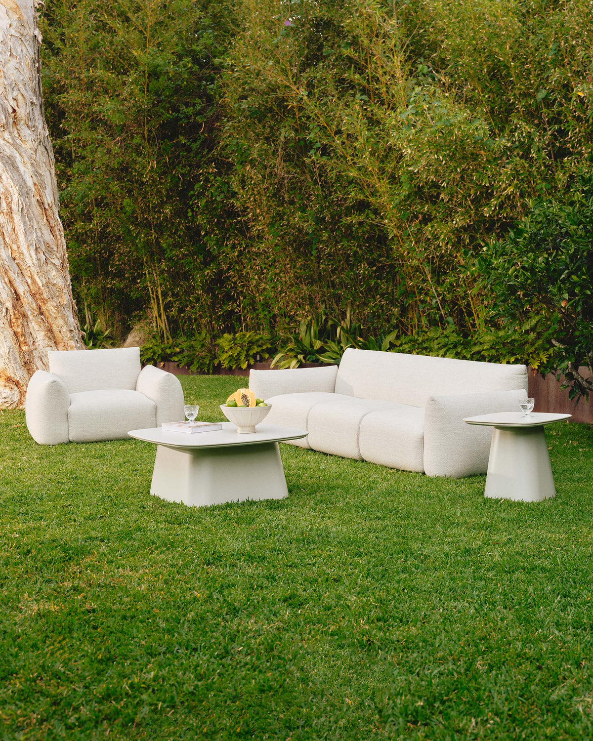 Rali Outdoor Sofa 3-Seater Limestone Grey
