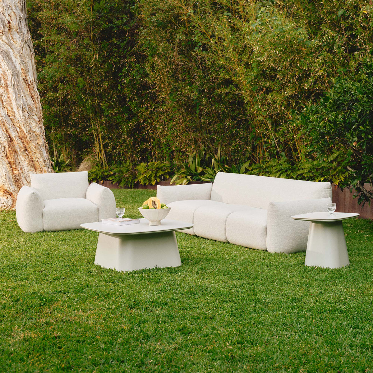 Rali Outdoor Sofa 3-Seater Limestone Grey