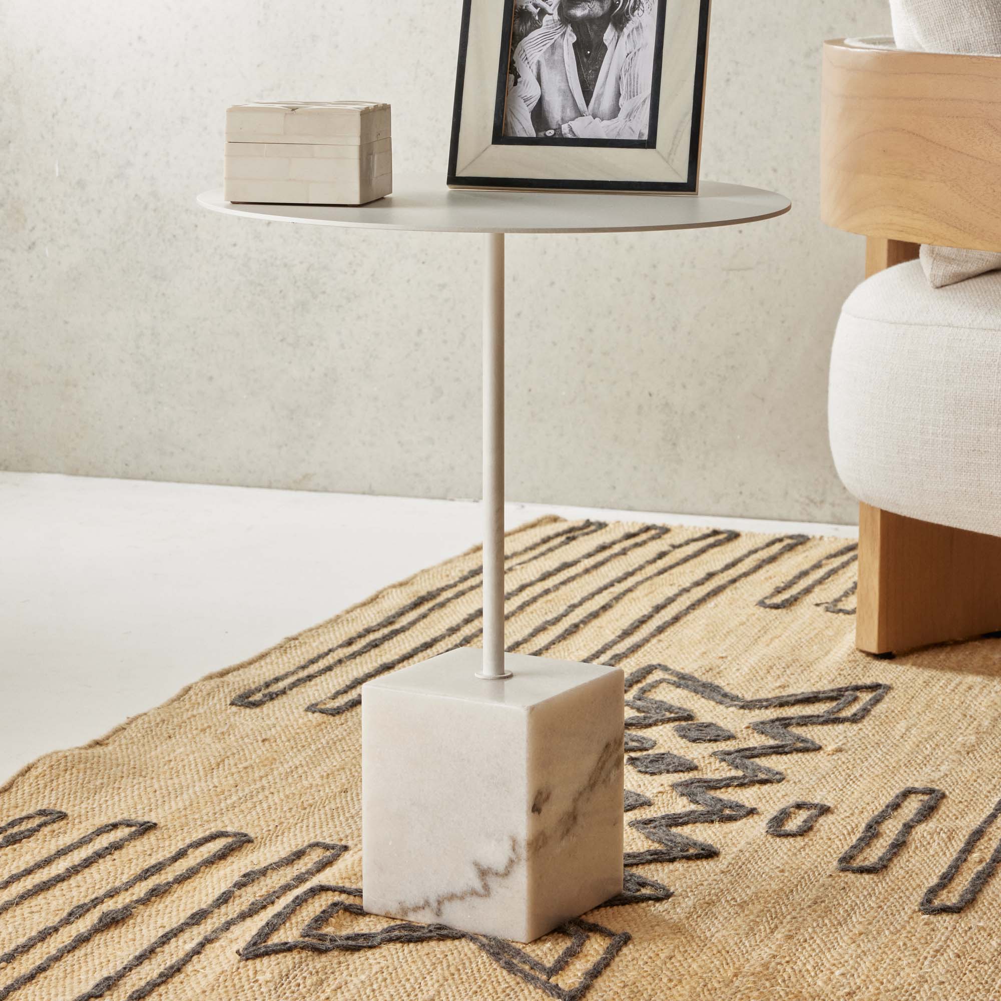 Suri Side Table Marble White