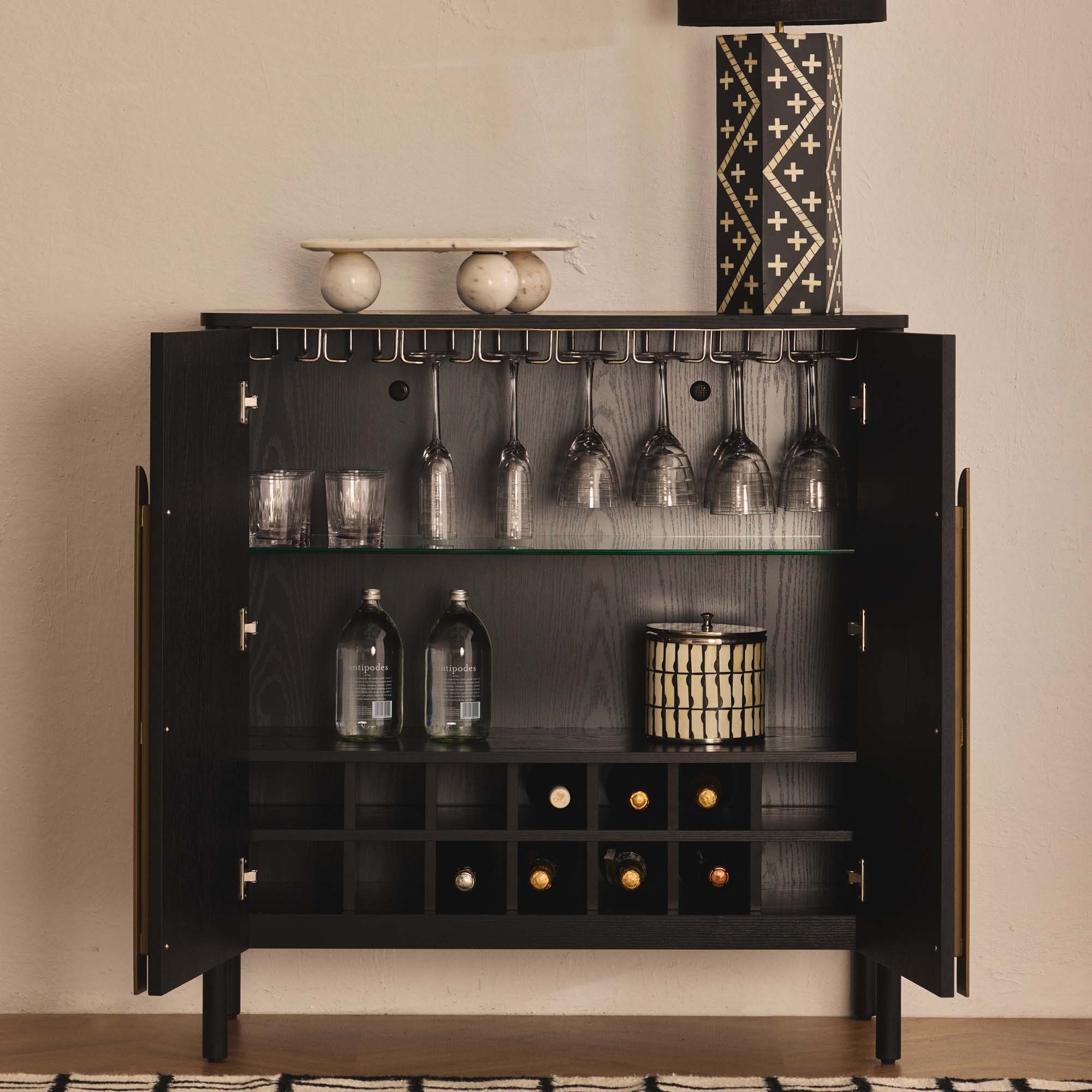 Hemky Bar Cabinet Black