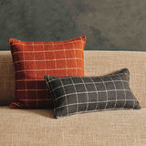 Terracotta Grid Cushion 50 x 50