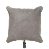 Pelle Leather Cushion Dark Grey 48x48