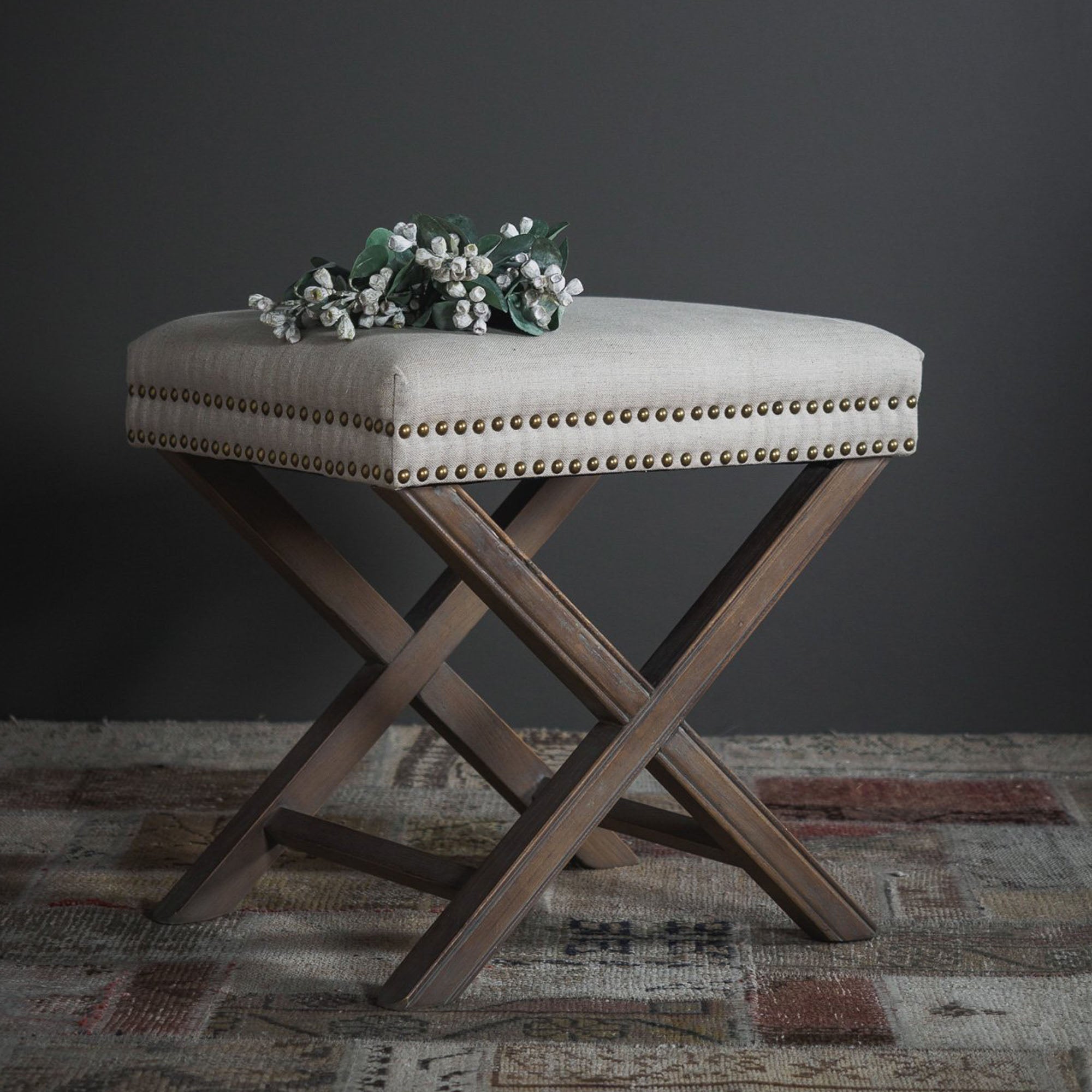 Keir Studded Ottoman