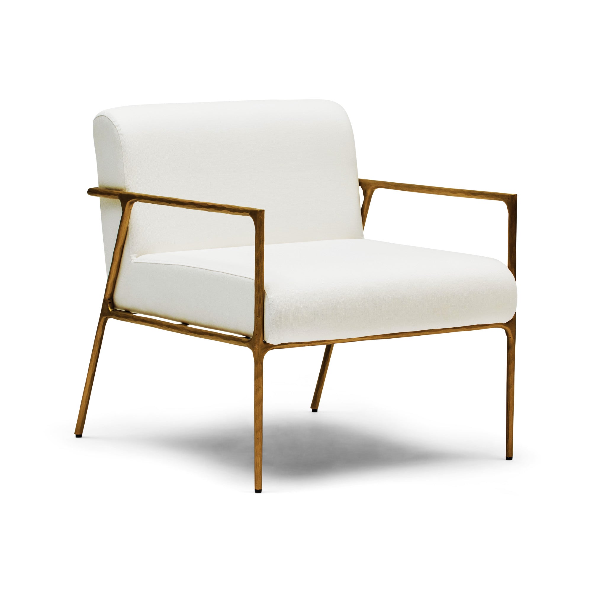 Mila Chair with Arms Ivory & Gold