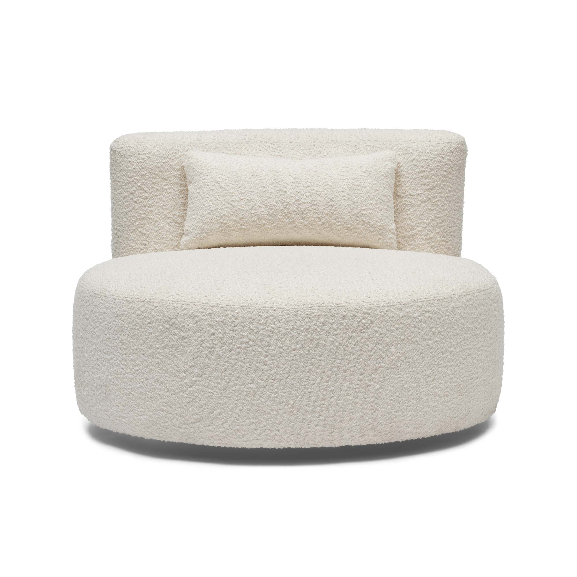 Claudia Swivel Chair Ivory