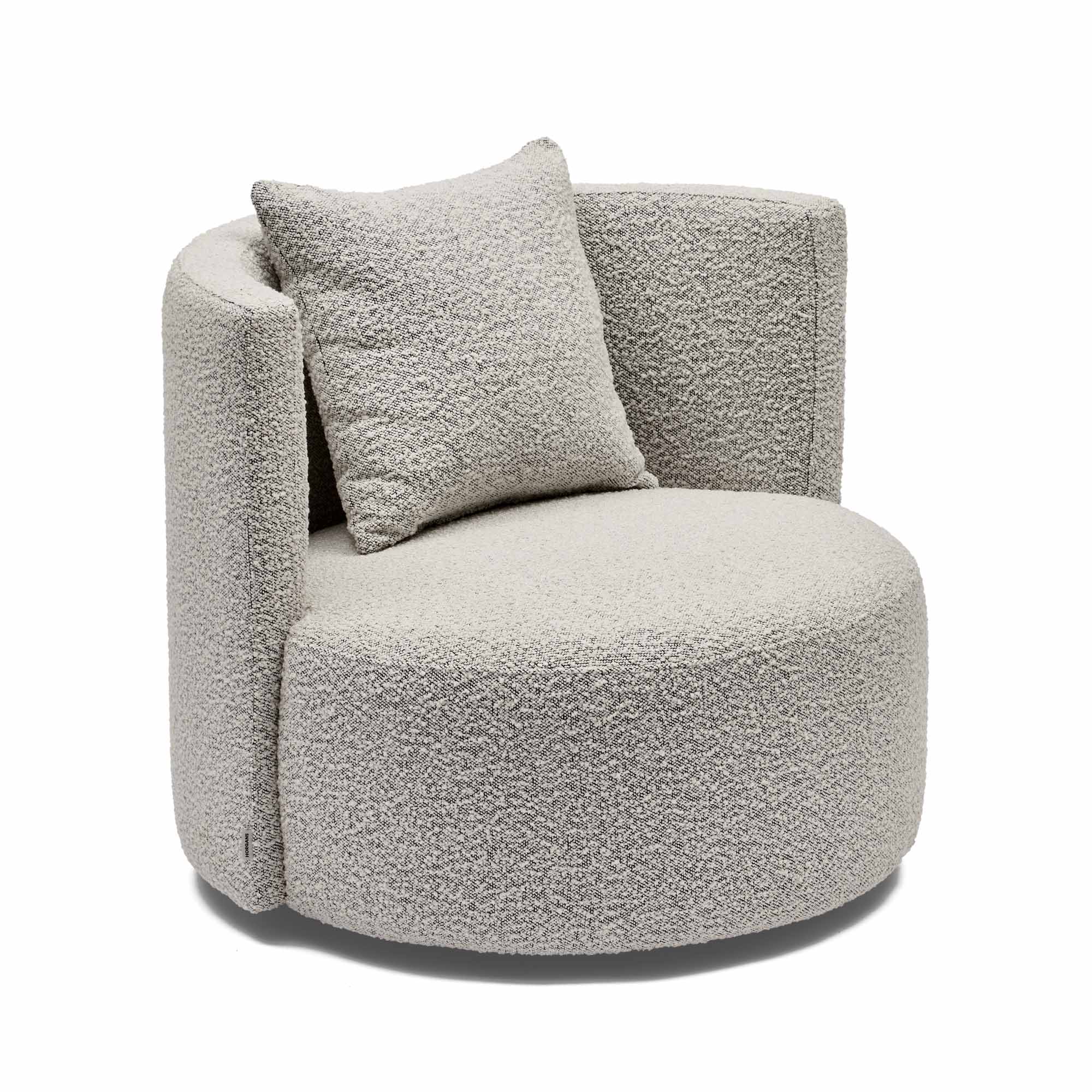 Helena Swivel Chair Black & Cream