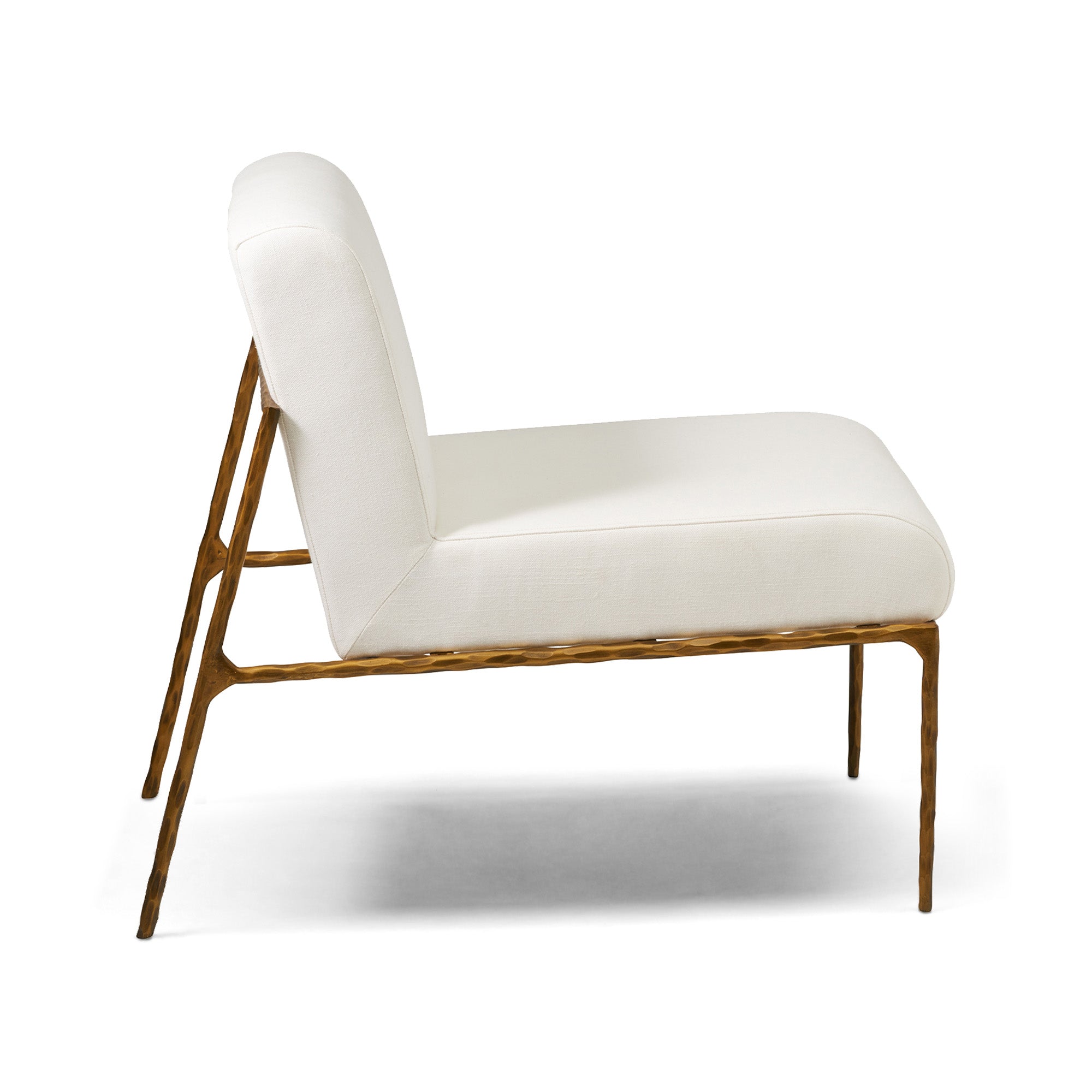 Mila Chair Powder White & Gold