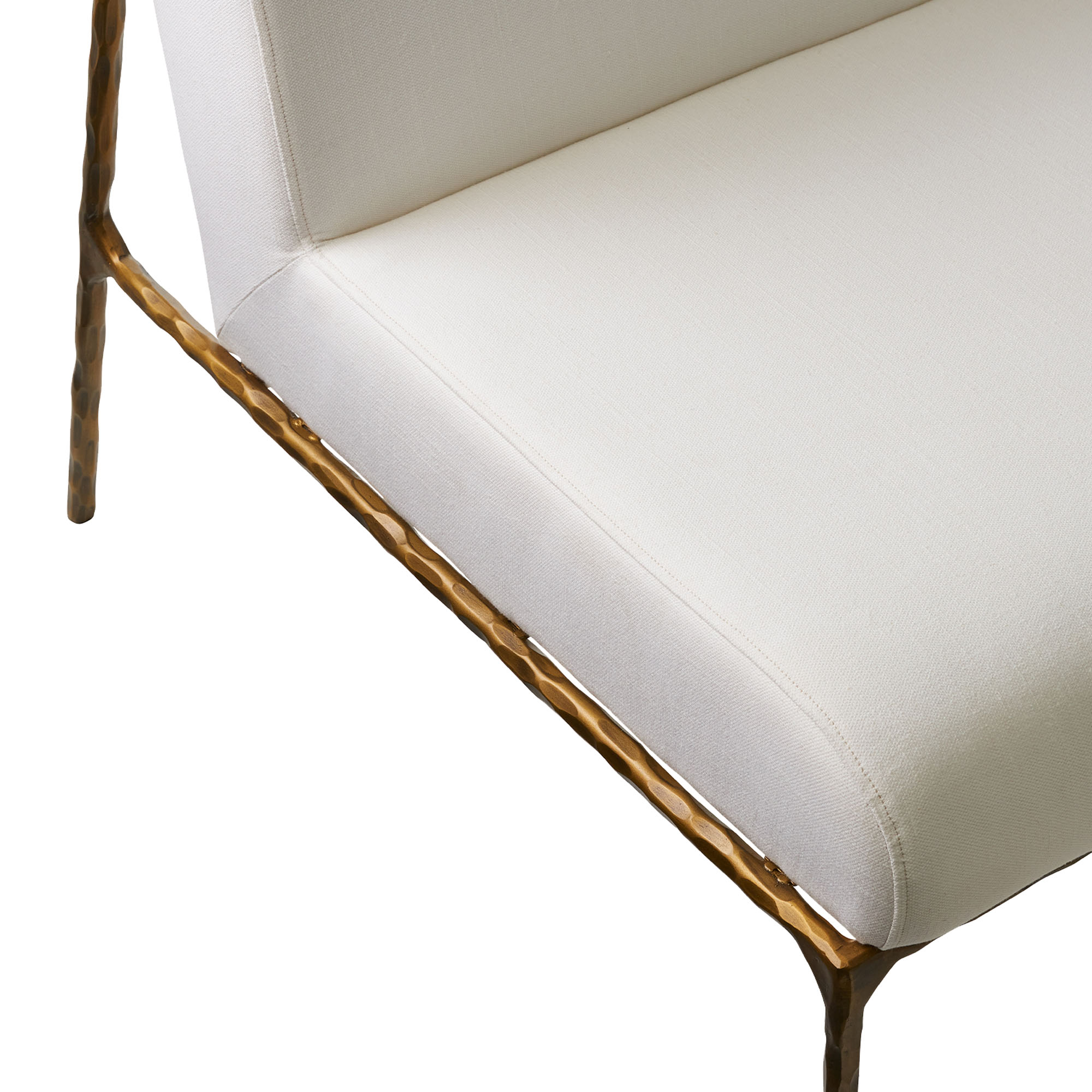 Mila Chair Powder White & Gold