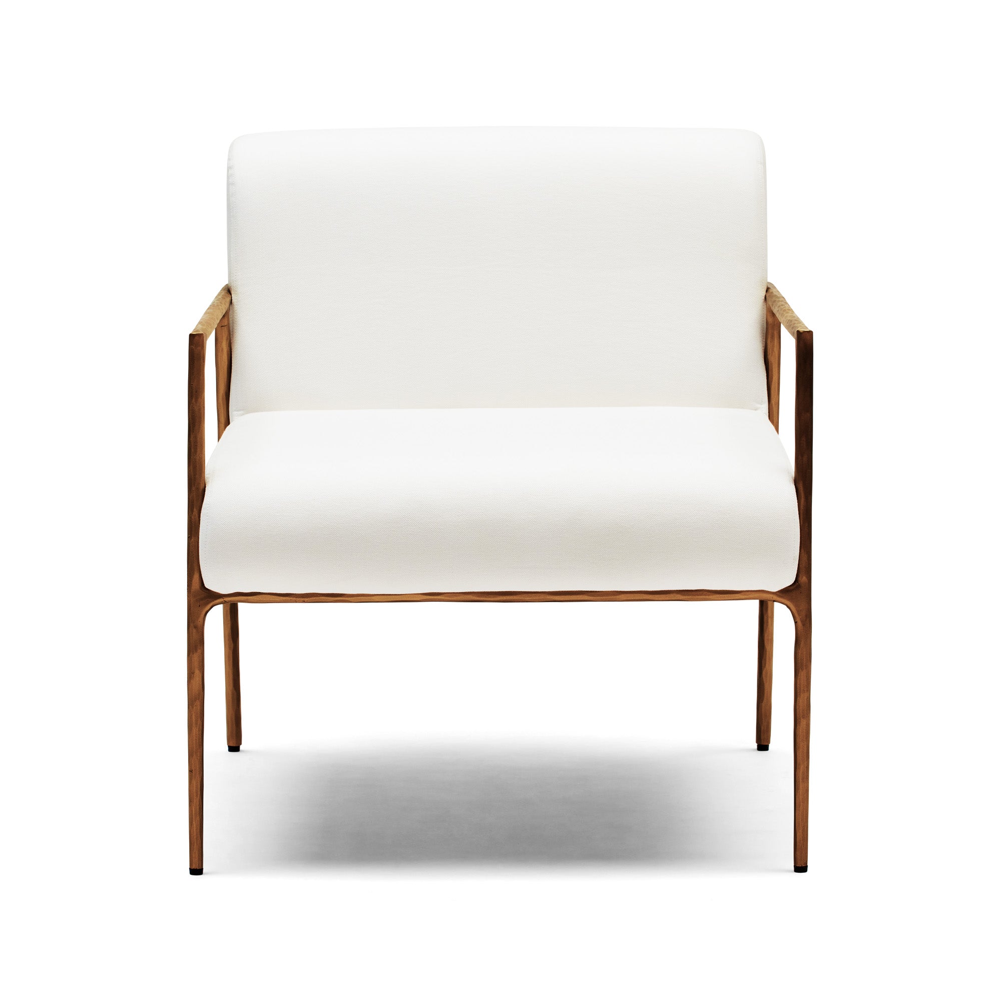 Mila Chair with Arms Powder White & Gold