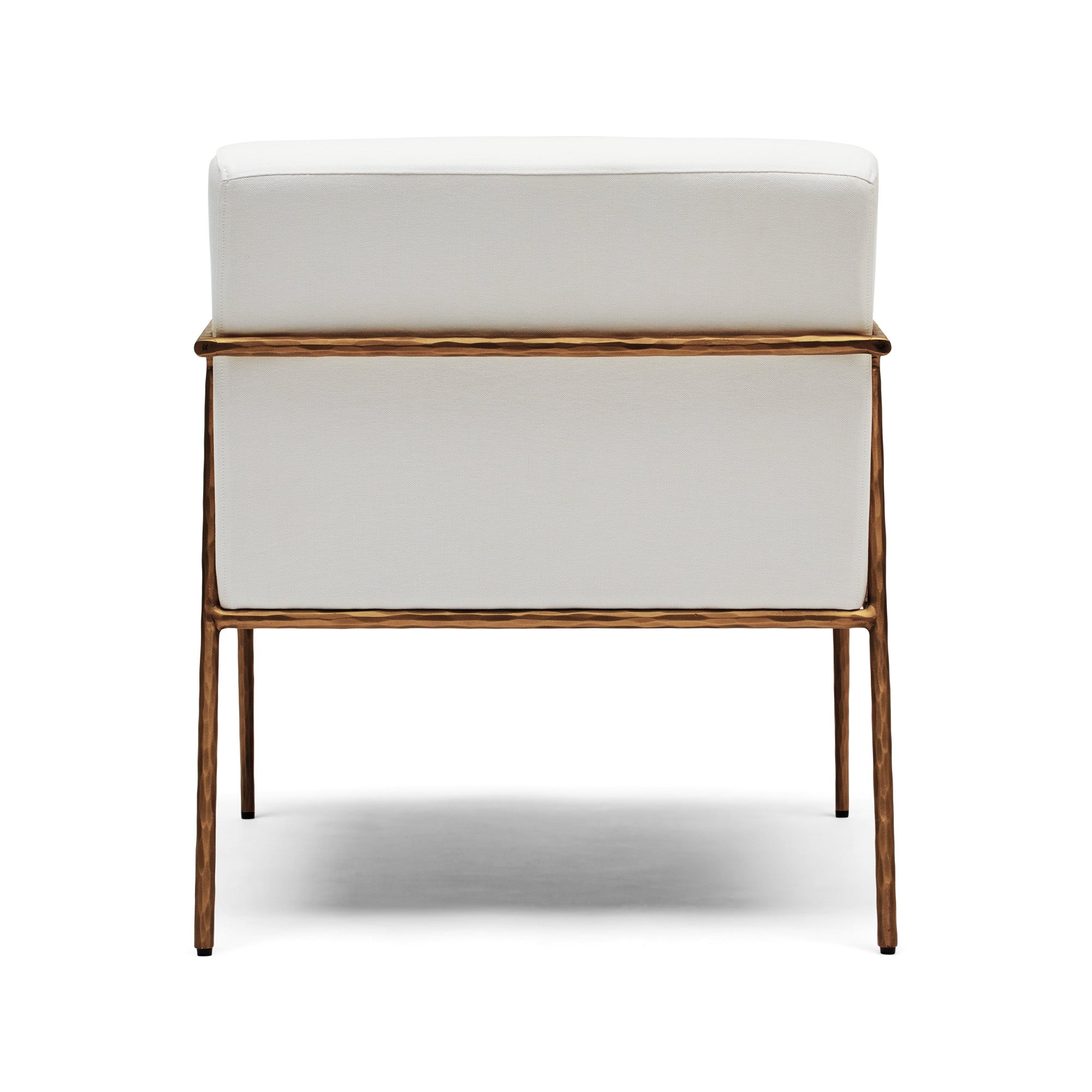 Mila Chair with Arms Powder White & Gold