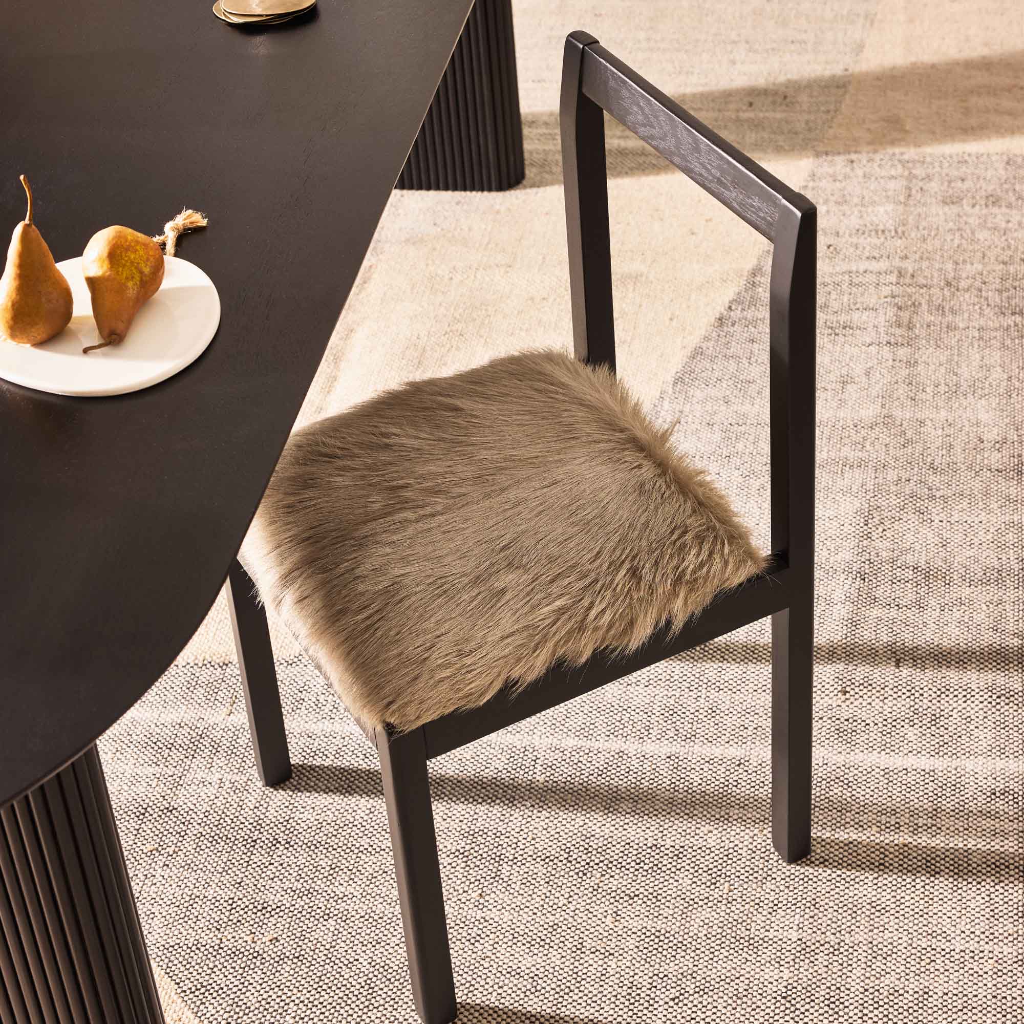 Subo Dining Chair Grey Goat Skin