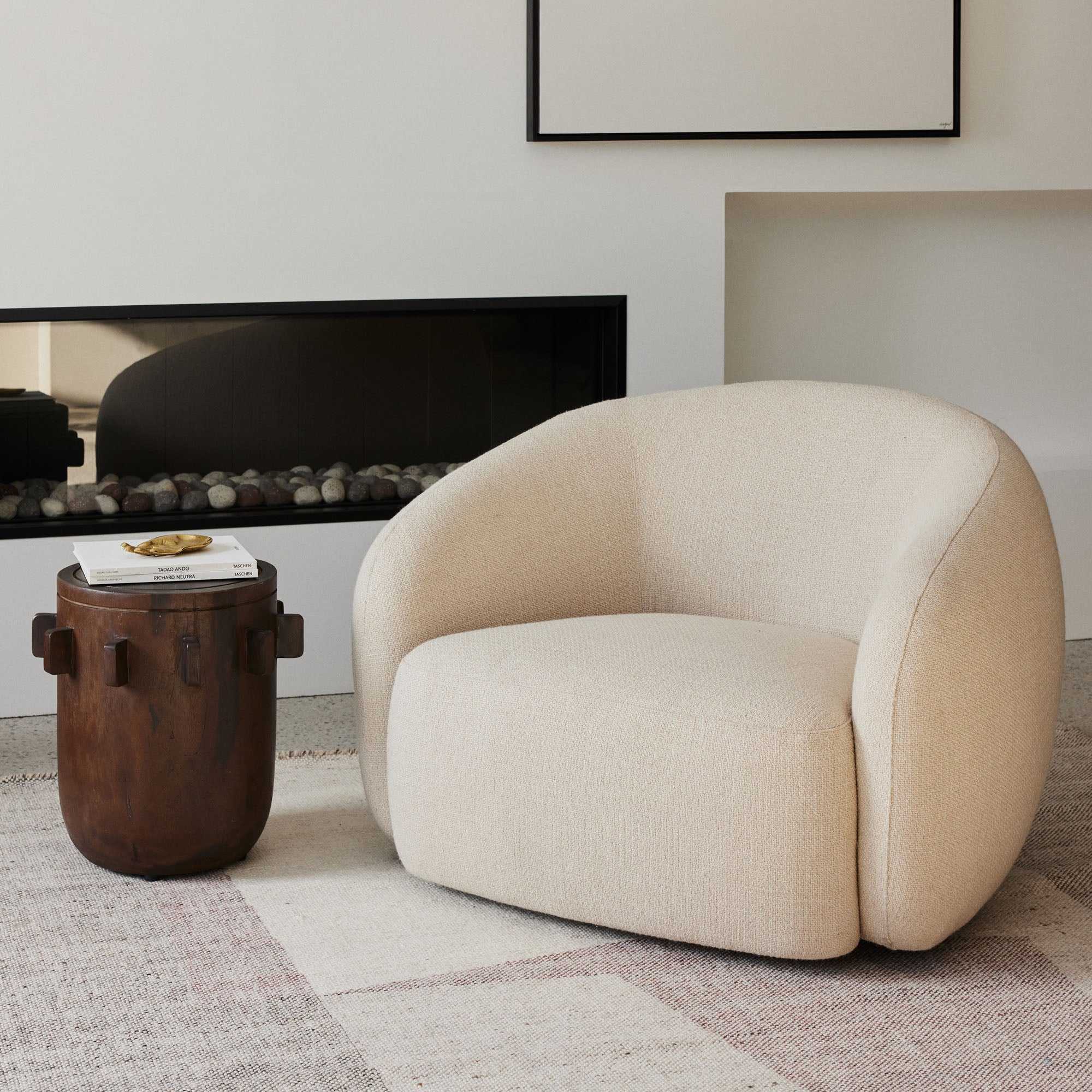 Taite Swivel Chair Cashew