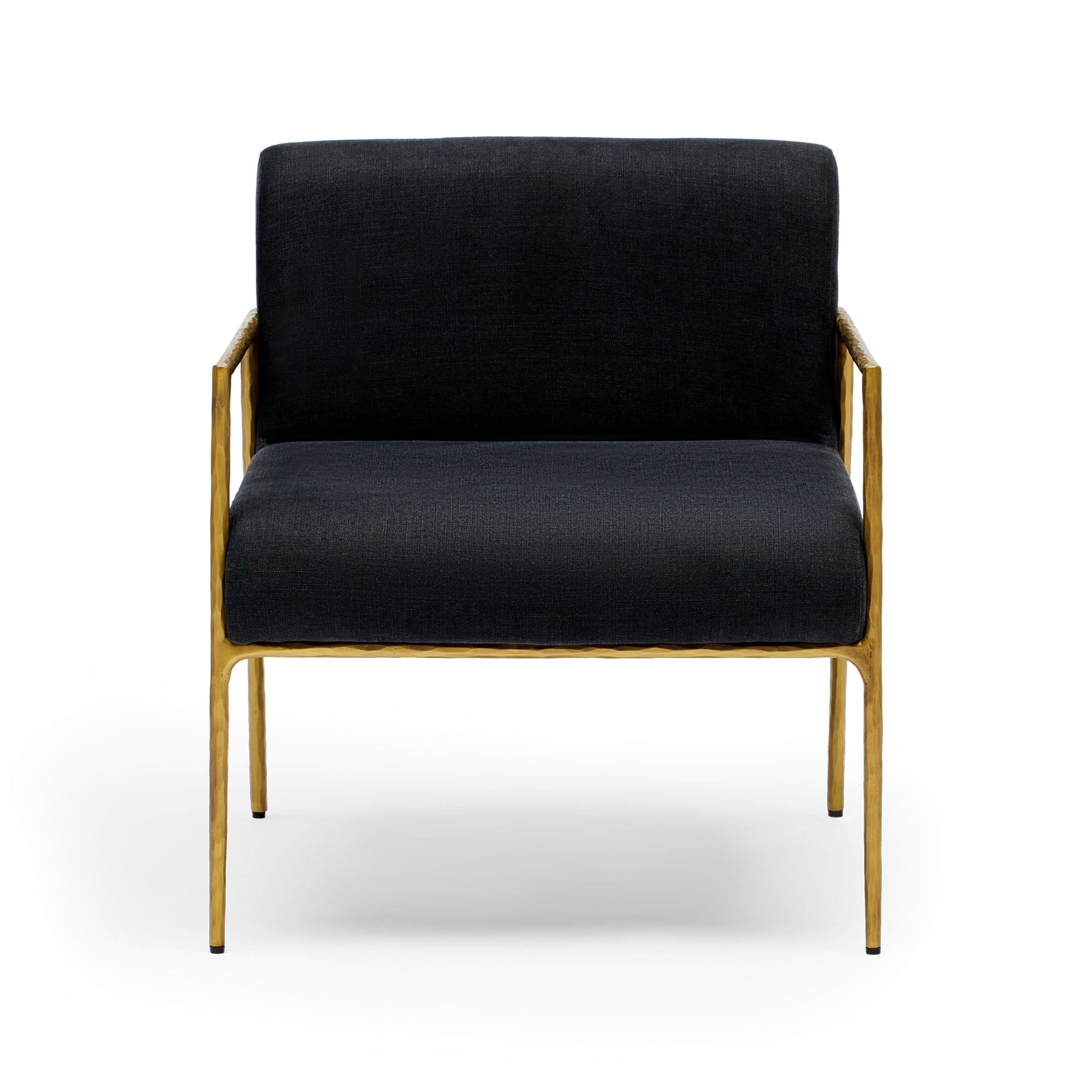 Mila Chair with Arms Black & Gold