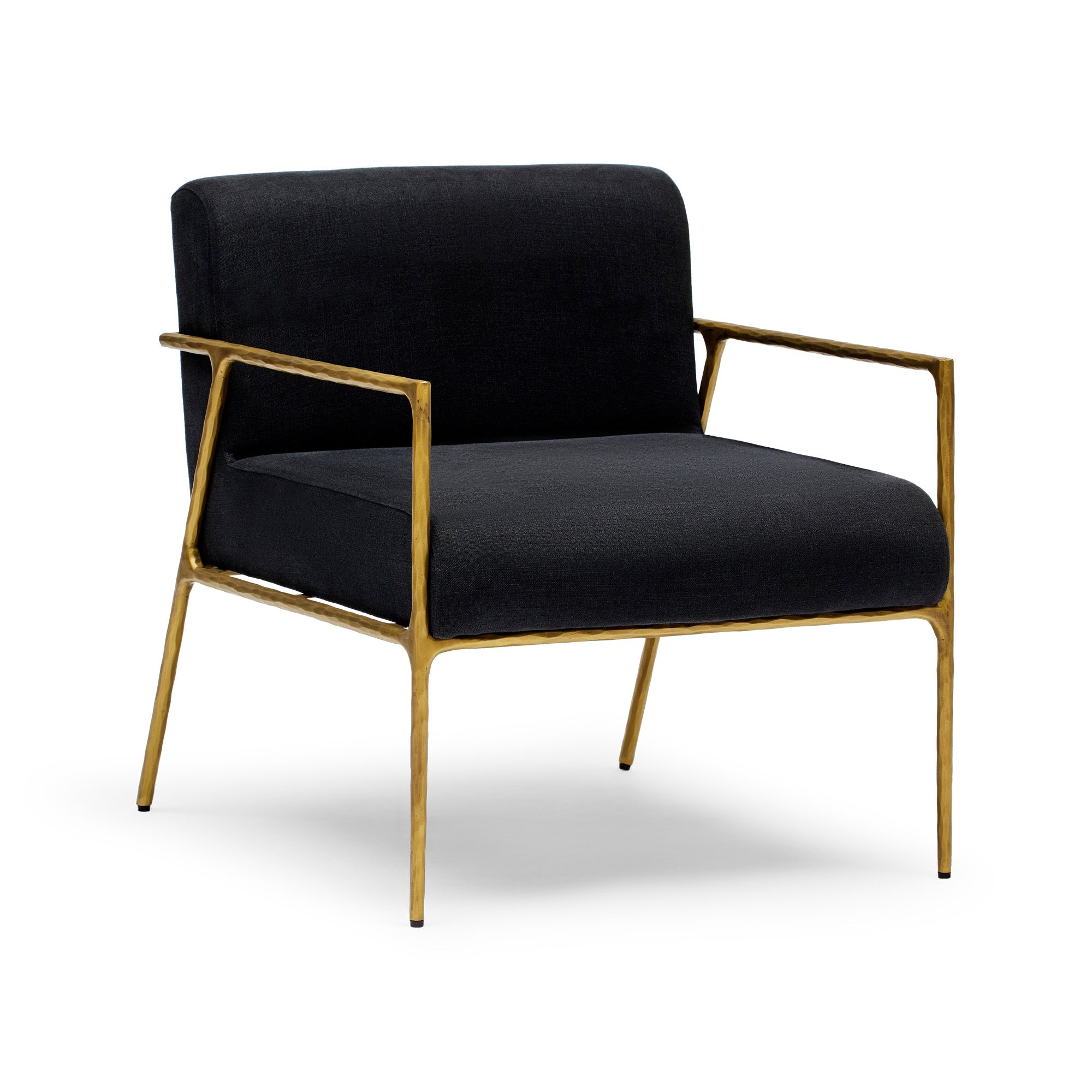 Mila Chair with Arms Black & Gold