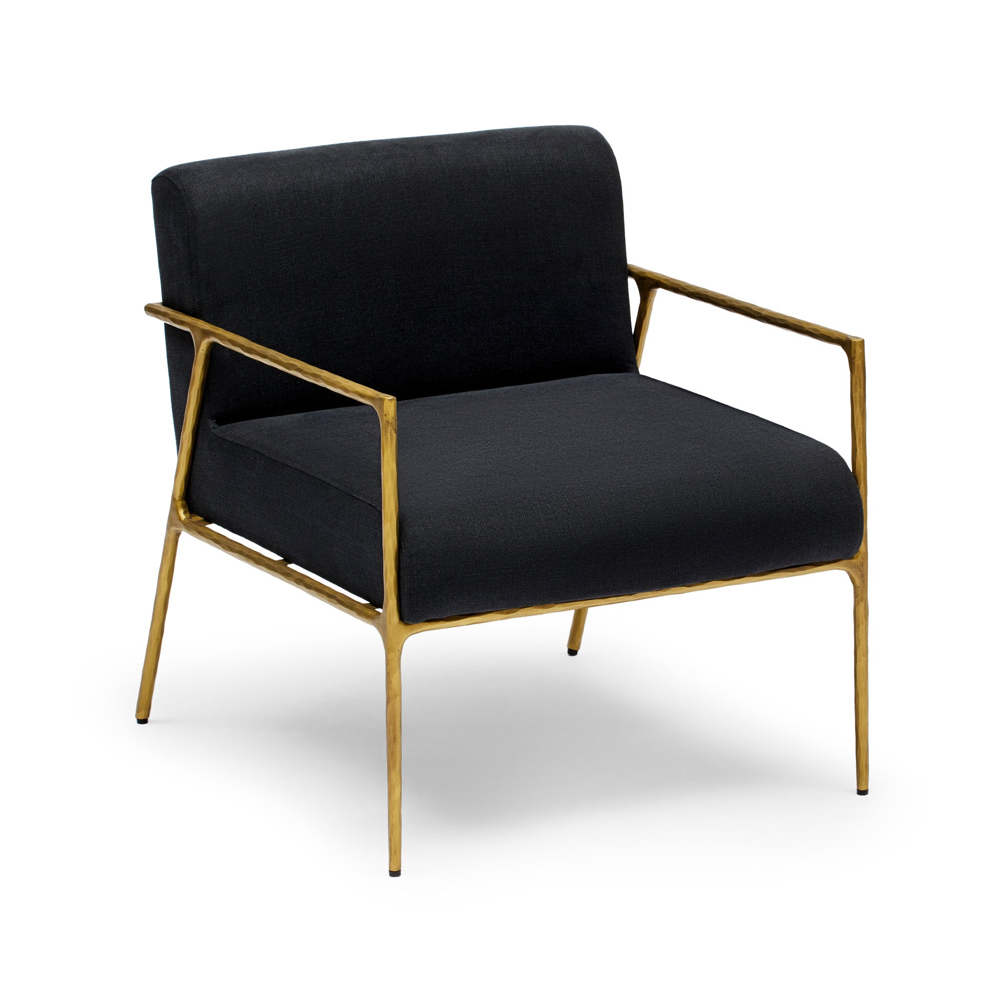 Mila Chair with Arms Black & Gold