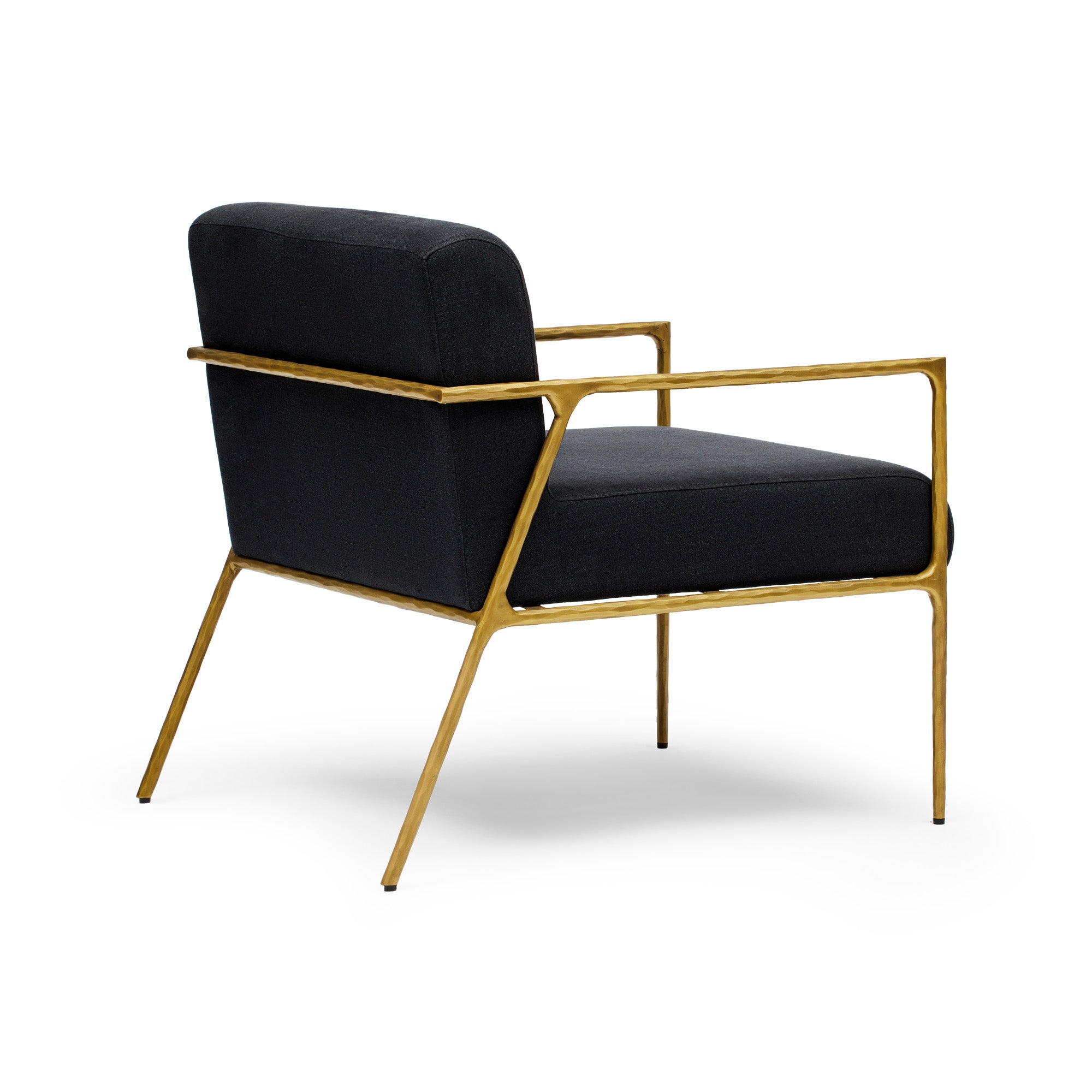 Mila Chair with Arms Black & Gold