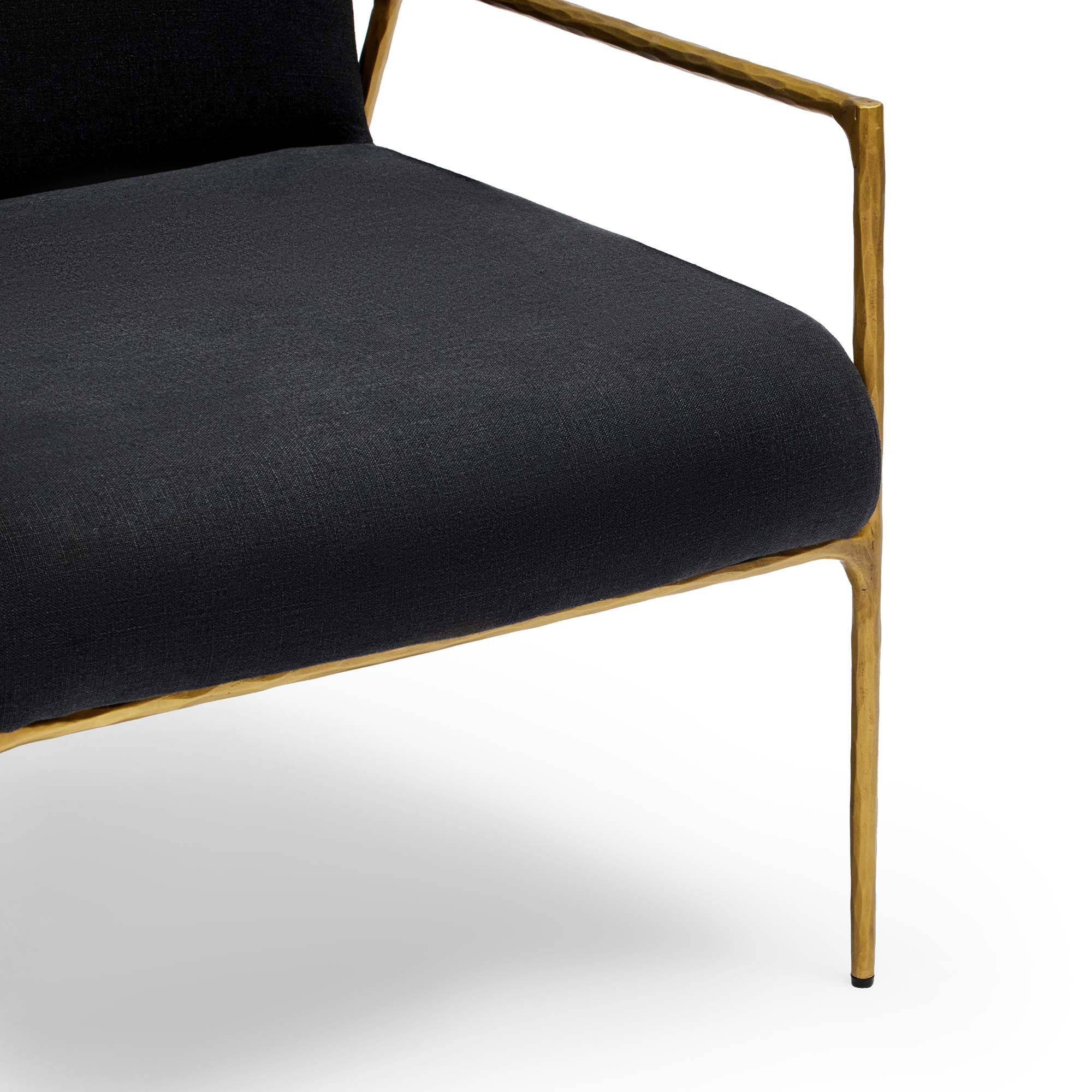 Mila Chair with Arms Black & Gold