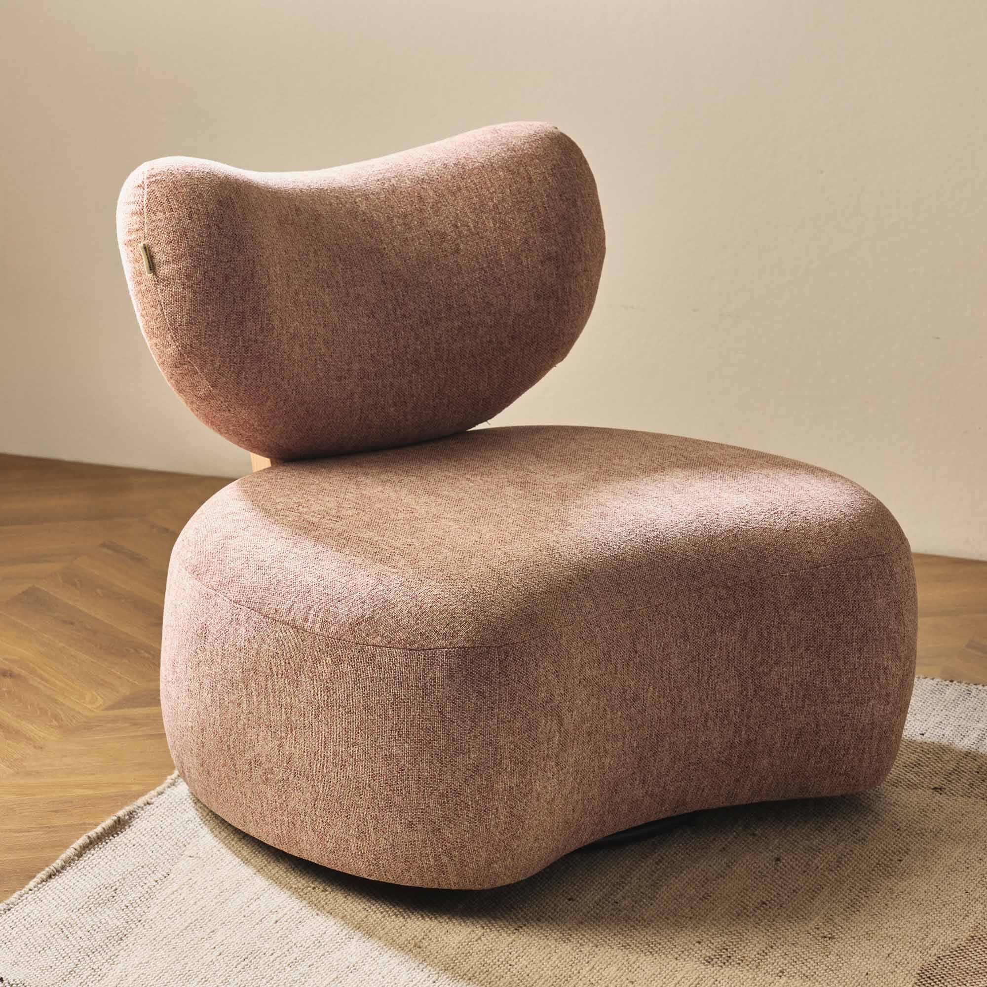 Almos Swivel Chair Berry