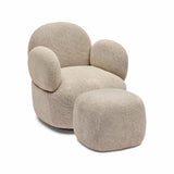 Cleo Swivel Chair & Ottoman Set Hazel