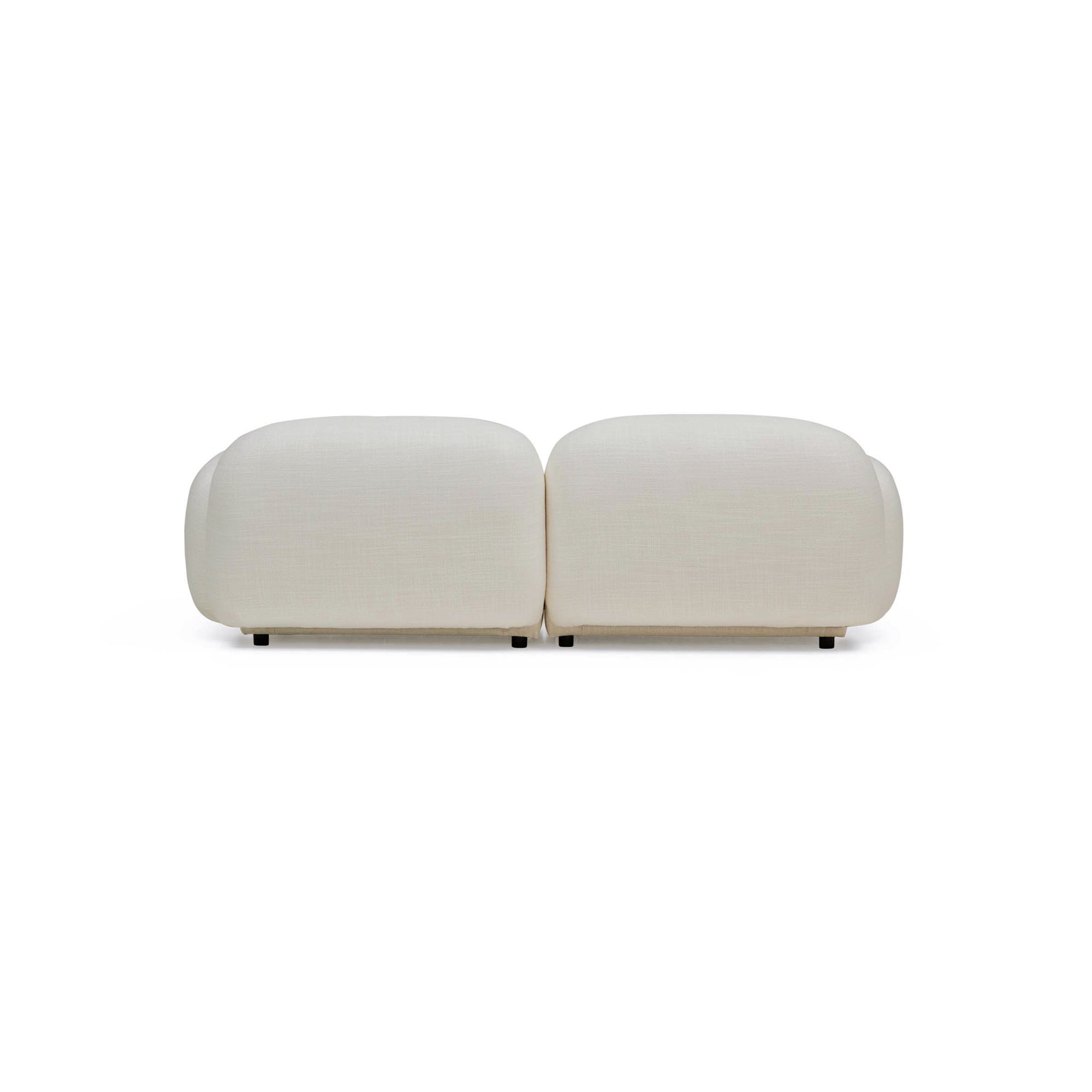 Oslo Modular Sofa Frosted Ivory 2 Seat with Ottoman