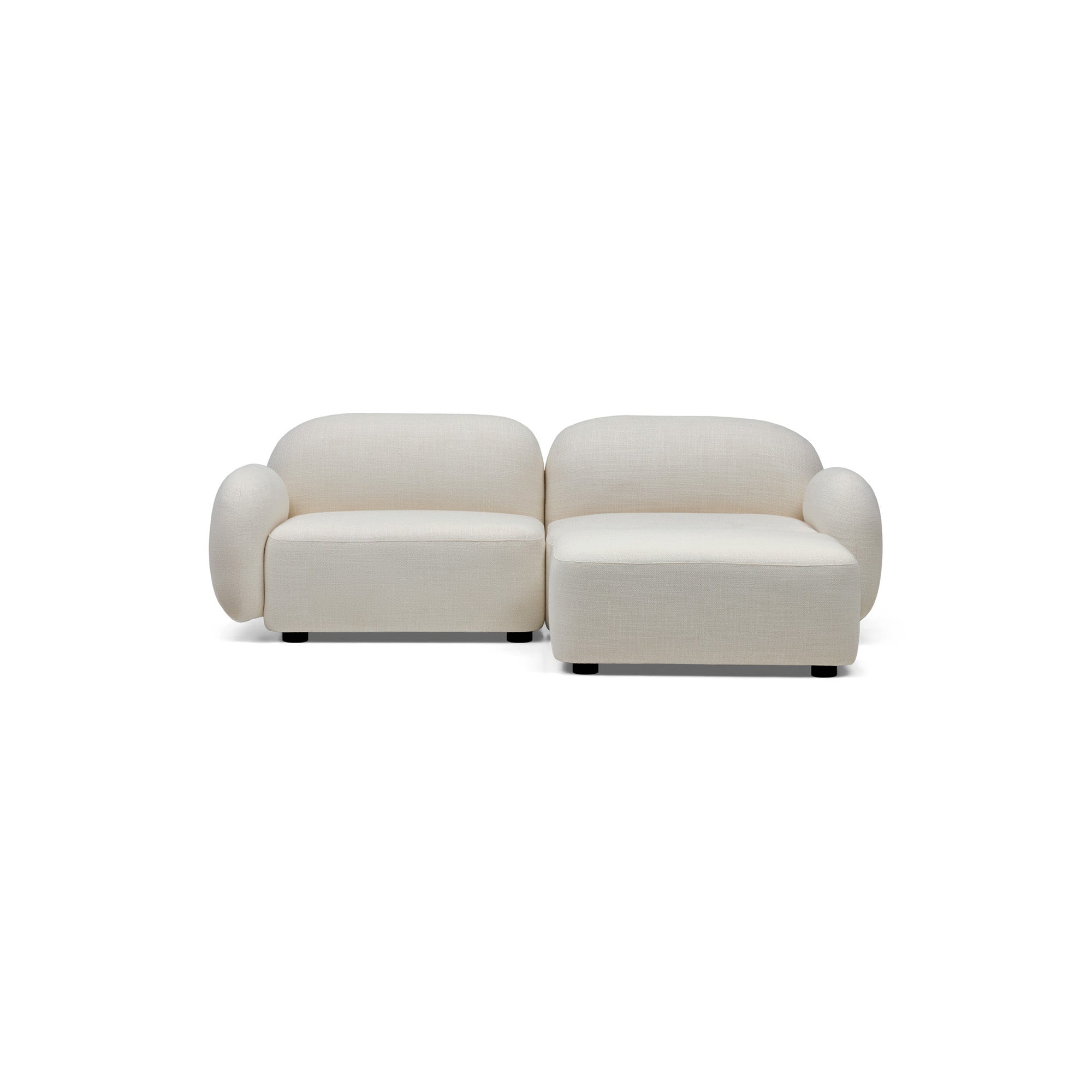 Oslo Modular Sofa Frosted Ivory 2 Seat with Ottoman
