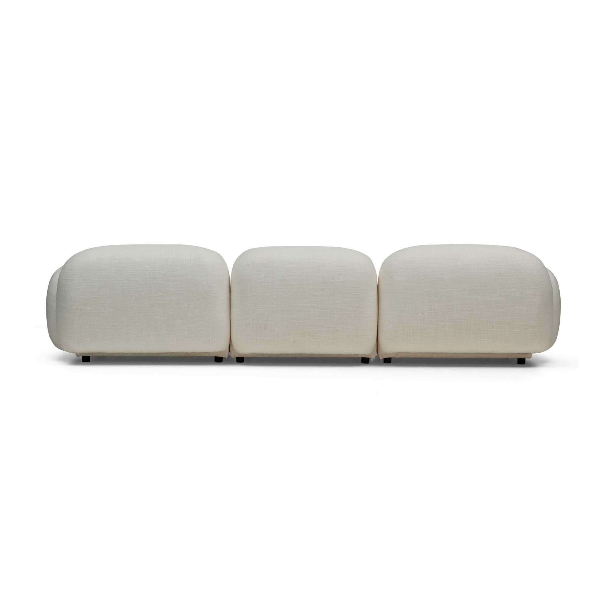 Oslo Modular Sofa Frosted Ivory 3 Seat with Ottoman