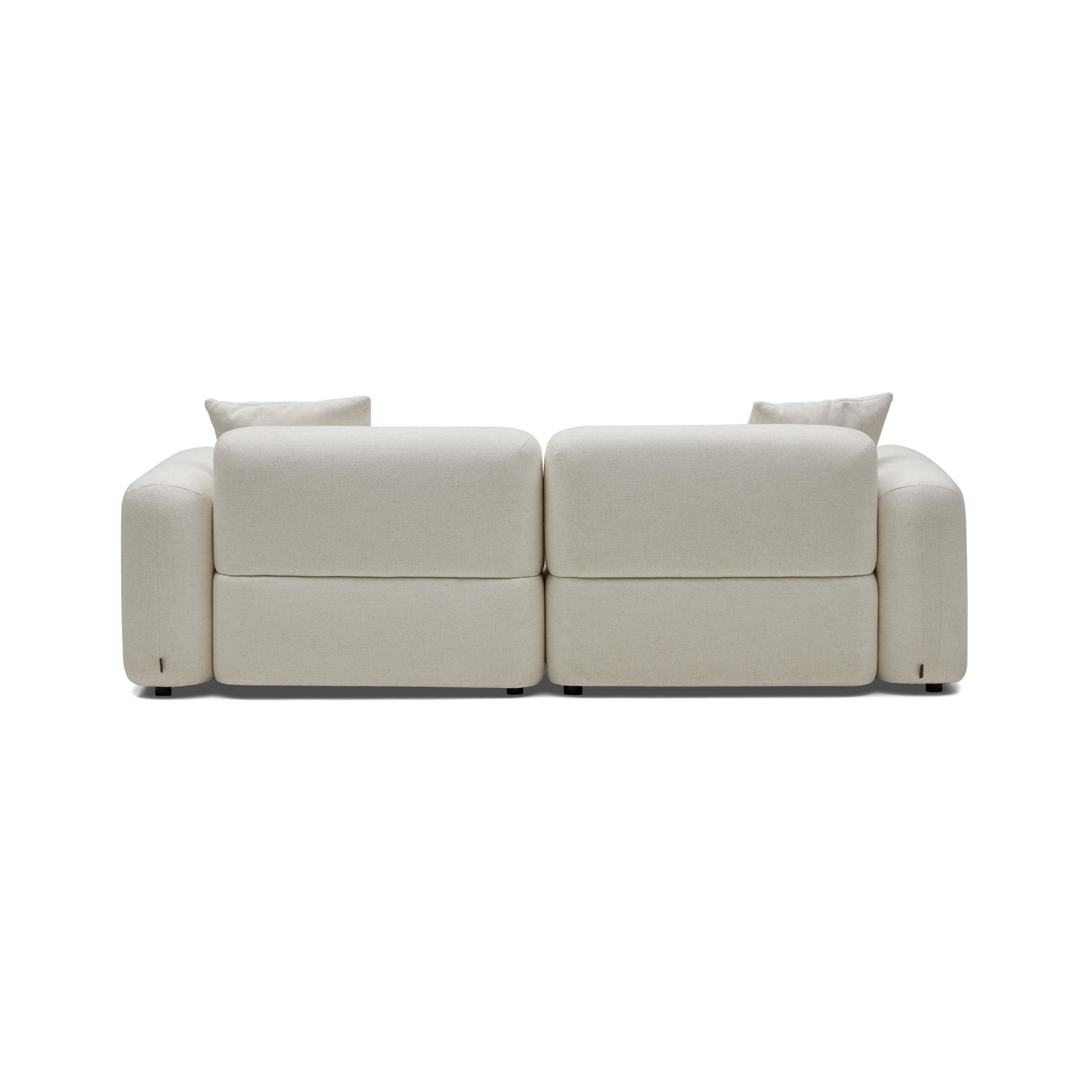 Pascal Modular Sofa Ivory White 2 Seat with Ottoman