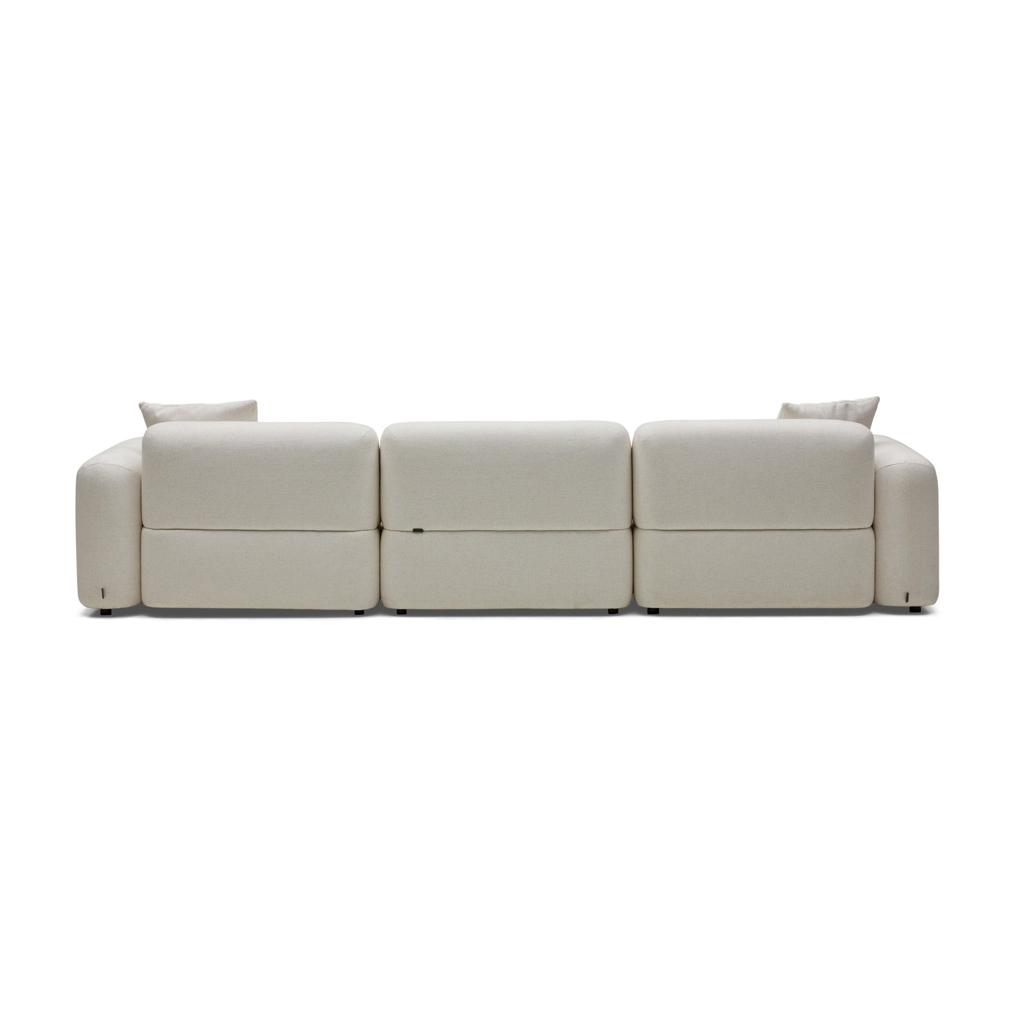 Pascal Modular Sofa Ivory White 3 Seat with Ottoman