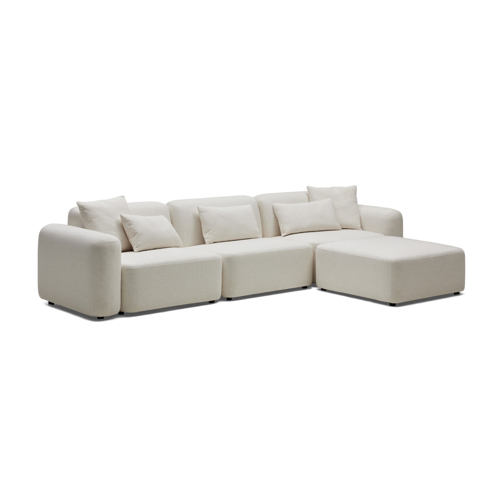 Pascal Modular Sofa Ivory 3 Seat Left Chaise