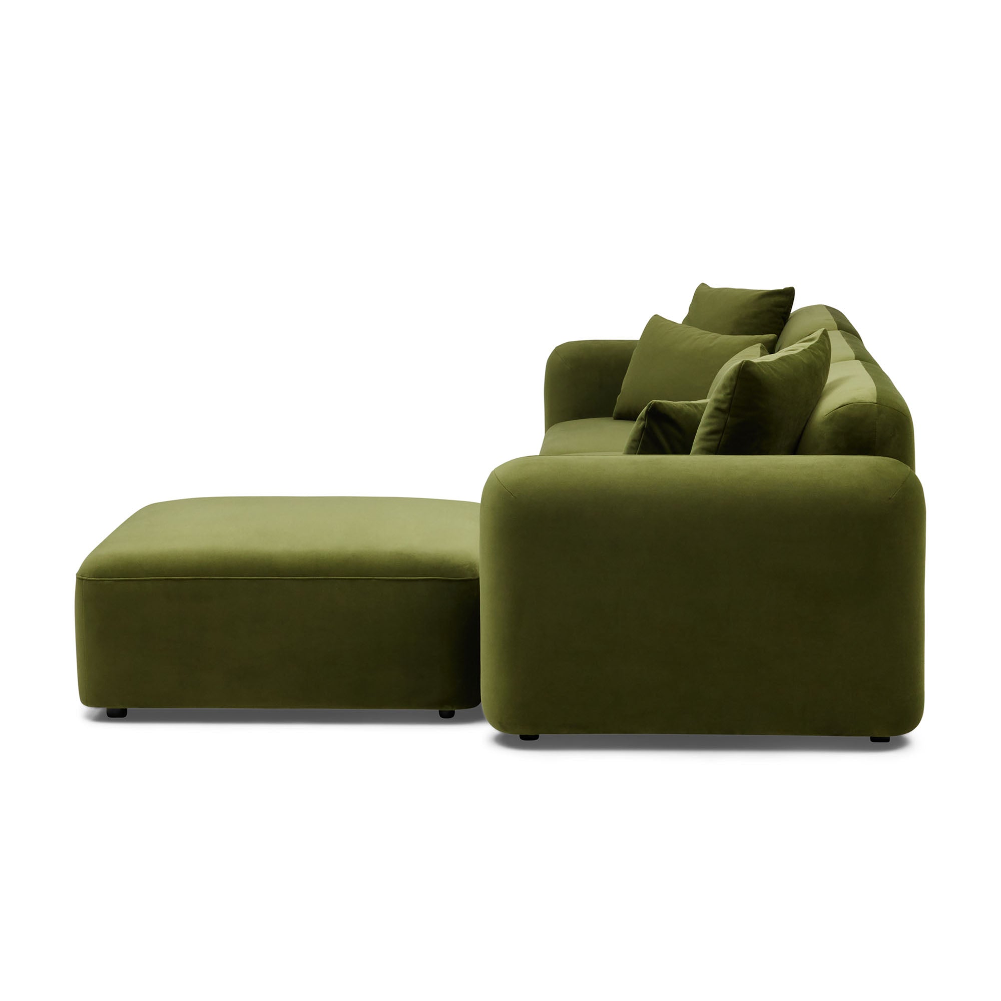 Pascal Modular Sofa Olive 3 Seat Right Chaise