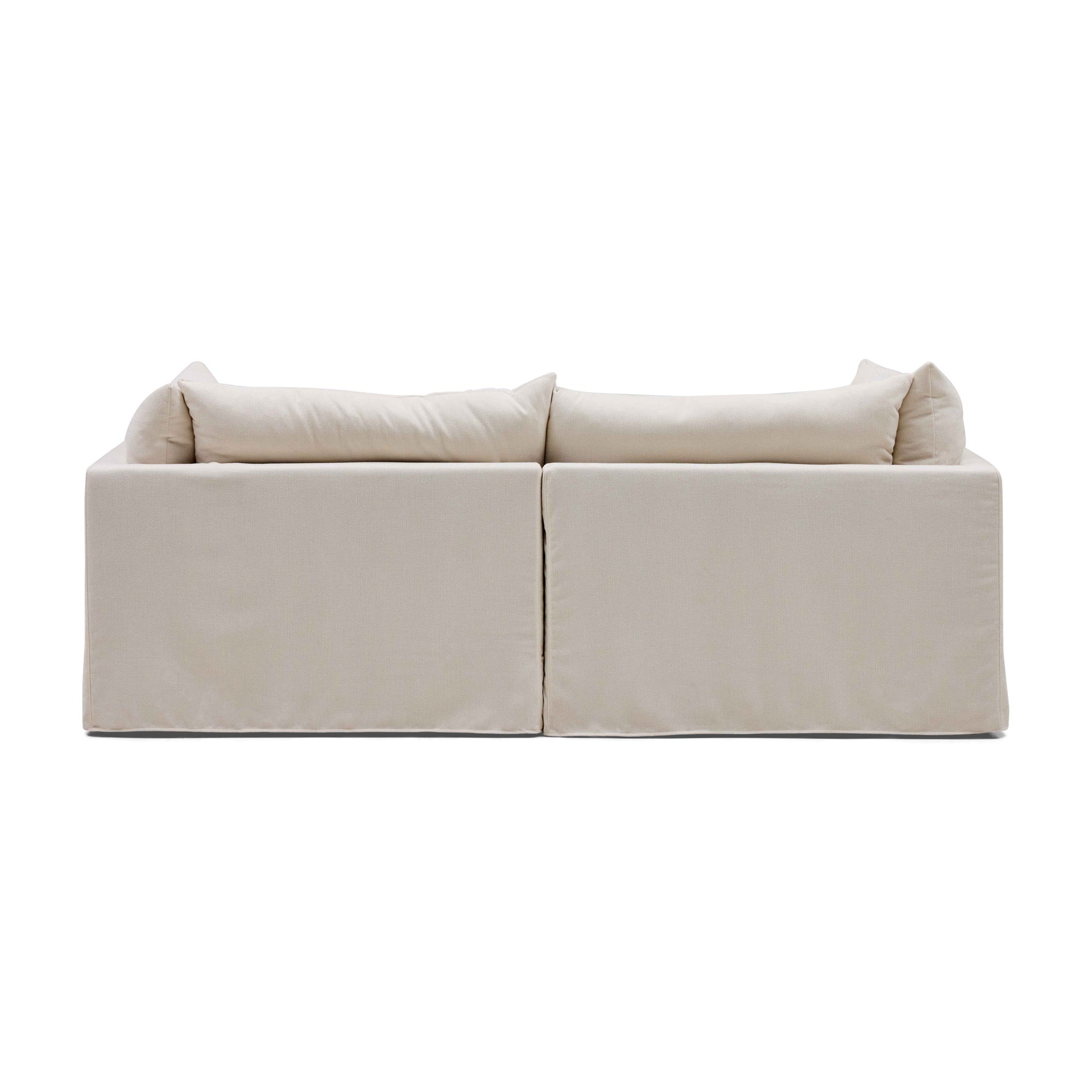 Mia Modular Sofa Warm Ivory 2 Seat with Ottoman