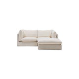 Mia Modular Sofa Warm Ivory 2 Seat with Ottoman