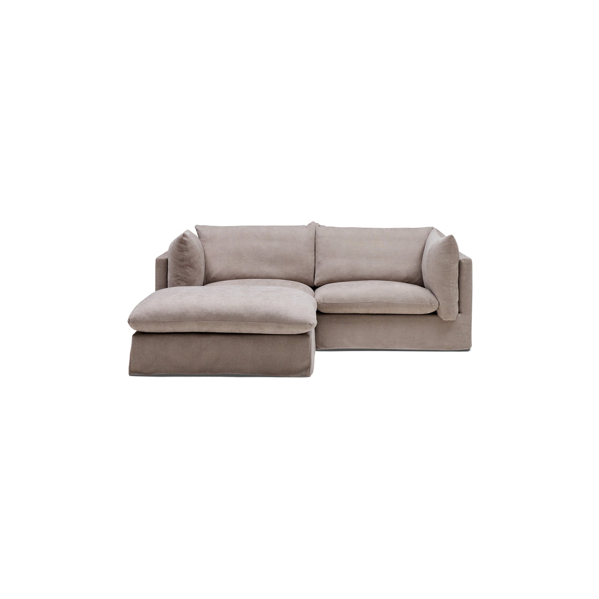 Mia Modular Sofa Oatmeal 2 Seat with Ottoman
