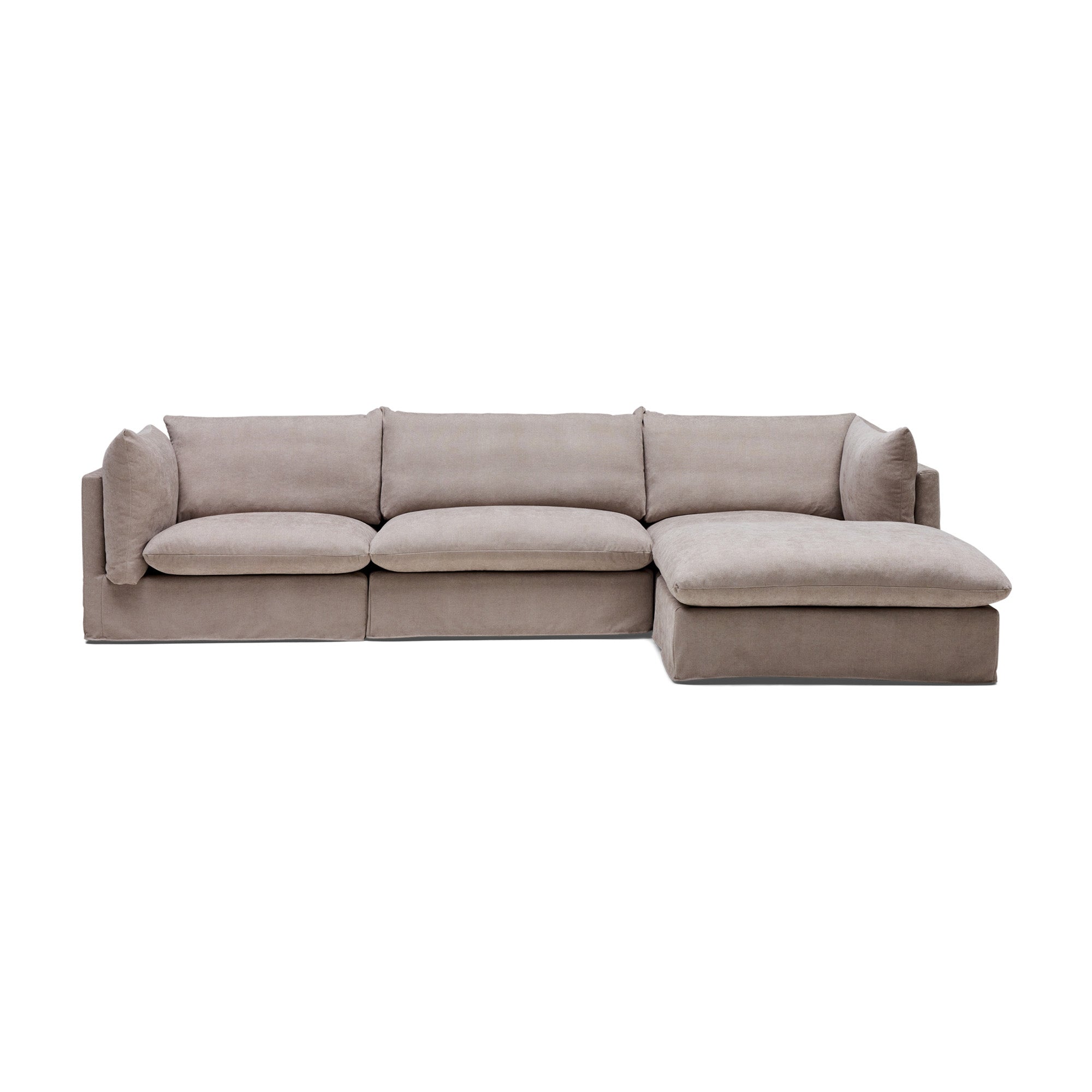 Mia Modular Sofa Oatmeal 3 Seat with Ottoman