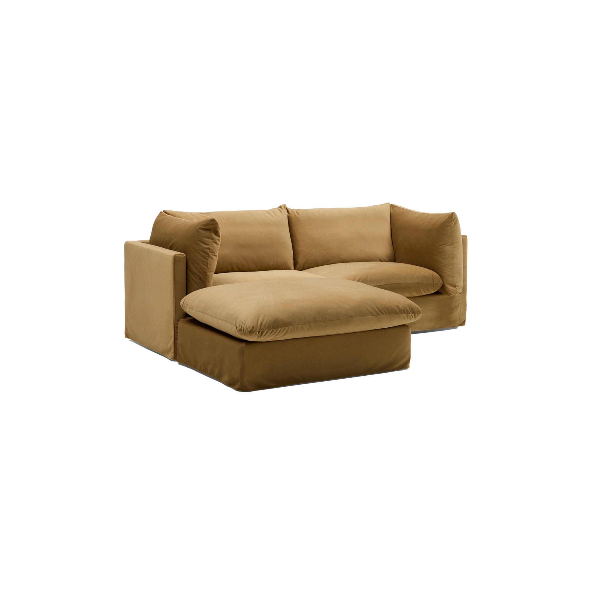 Mia Modular Sofa Sand 2 Seat with Ottoman
