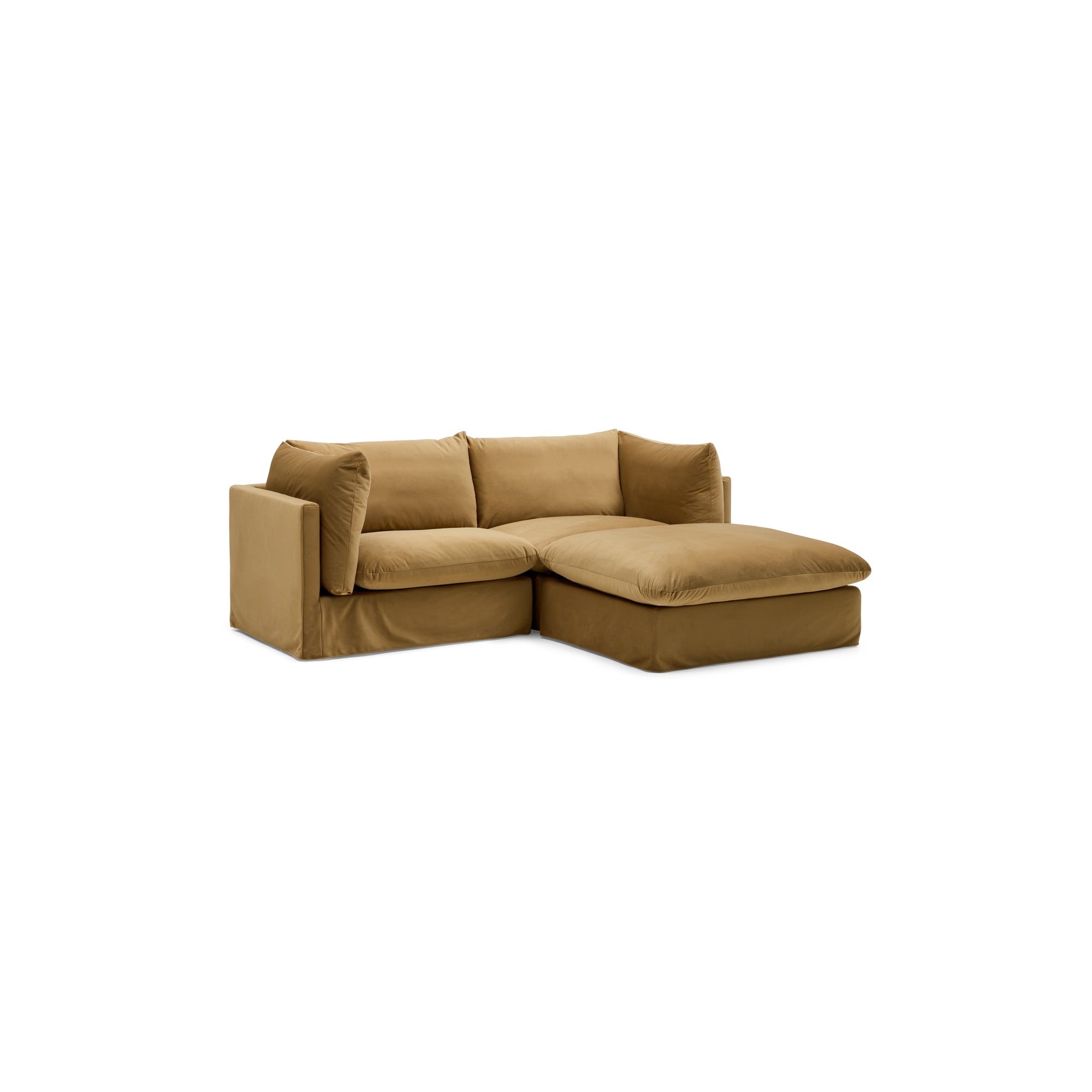 Mia Modular Sofa Sand 2 Seat with Ottoman