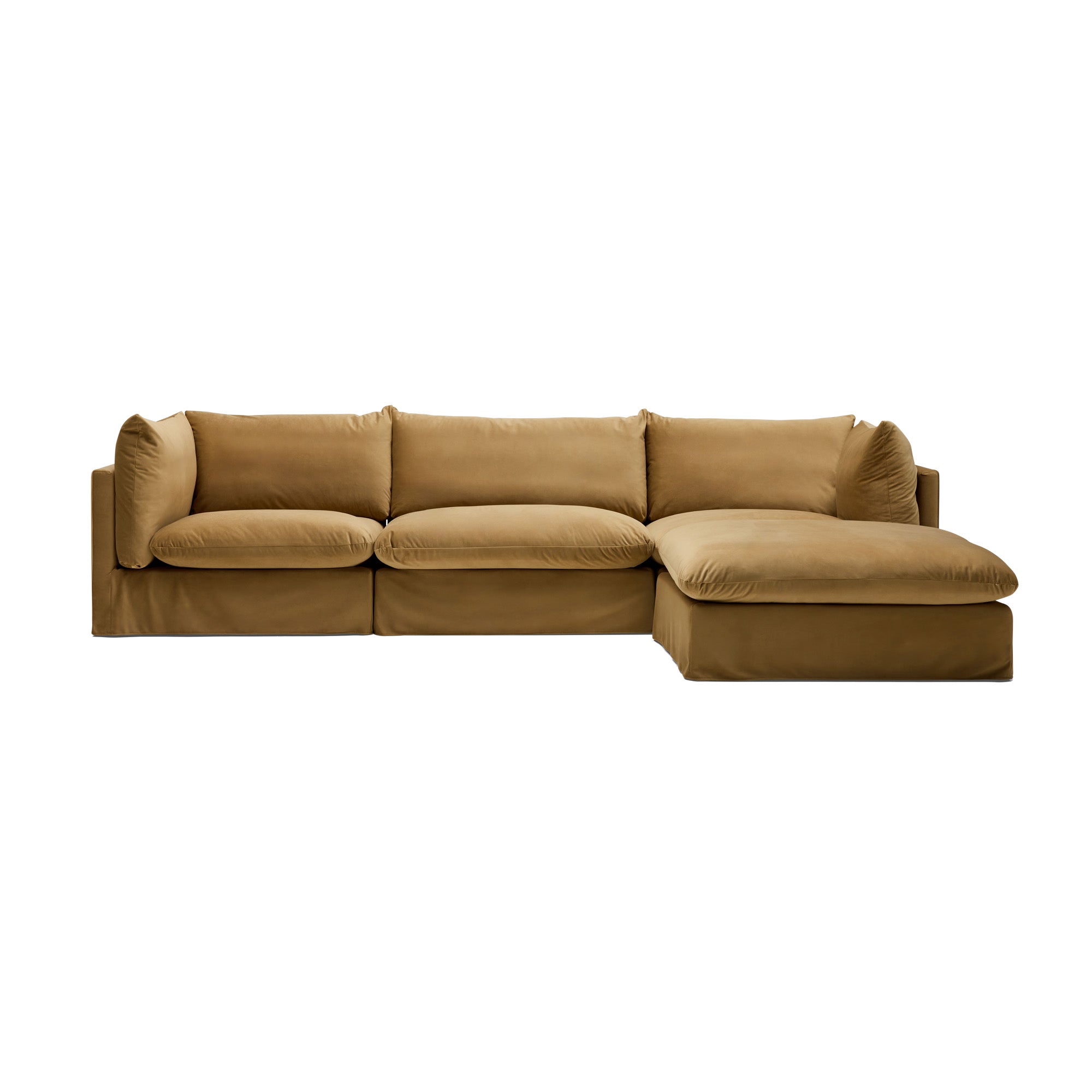 Mia Modular Sofa Sand 3 Seat with Ottoman