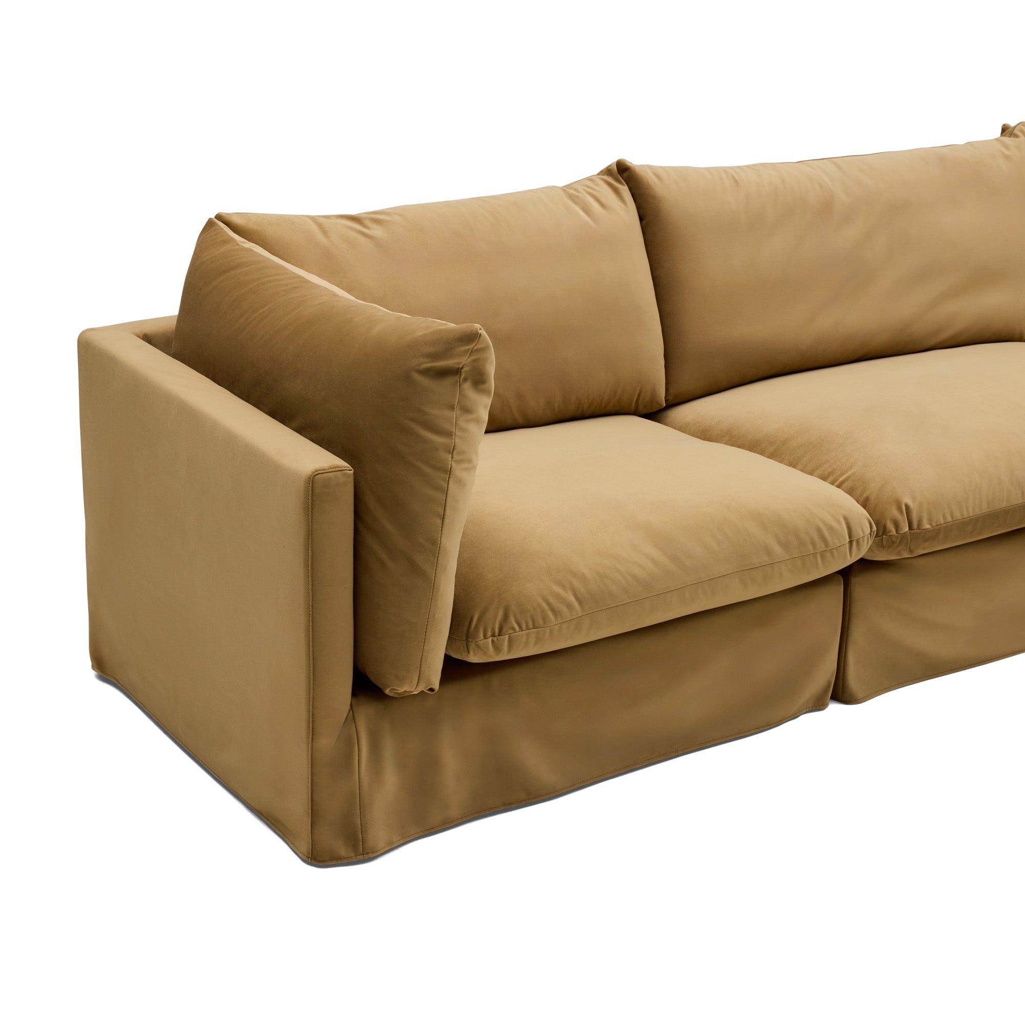 Mia Modular Sofa Sand 3 Seat with Ottoman