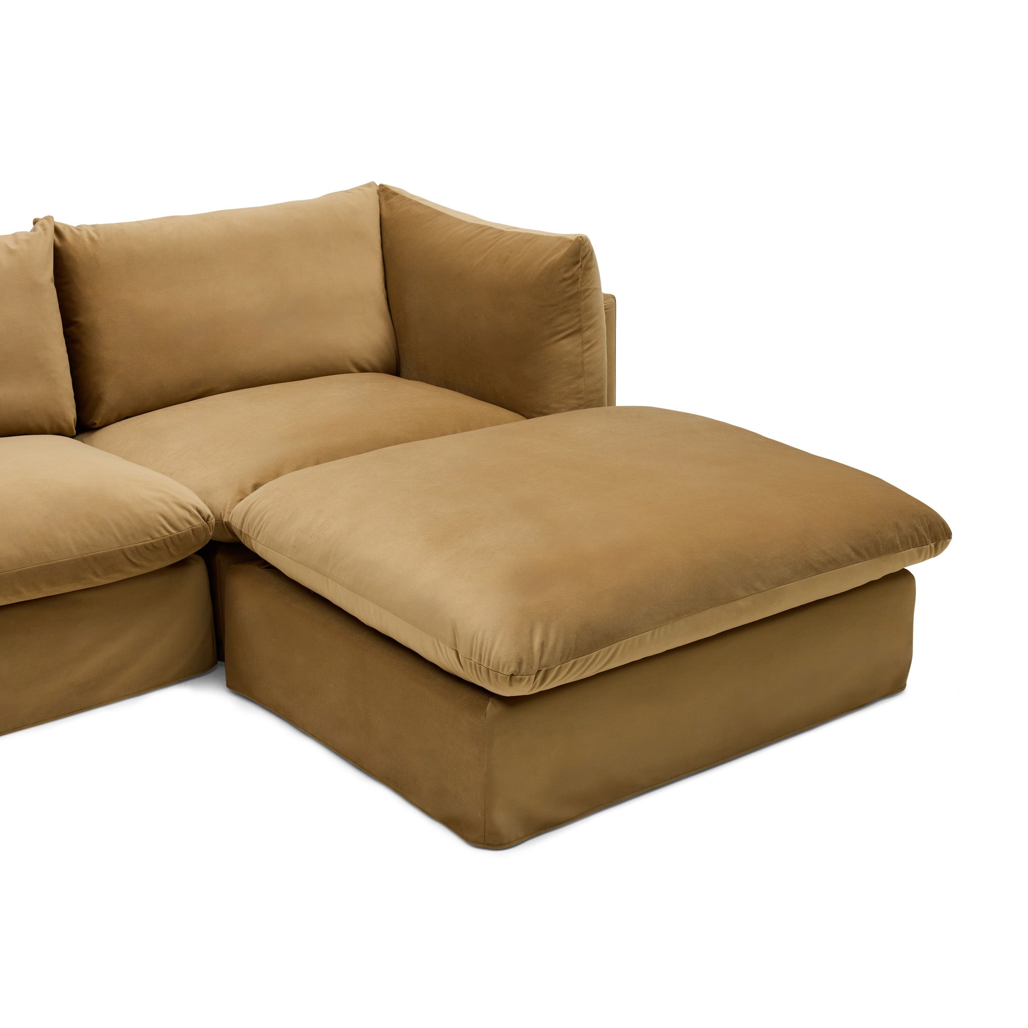 Mia Modular Sofa Sand 3 Seat with Ottoman