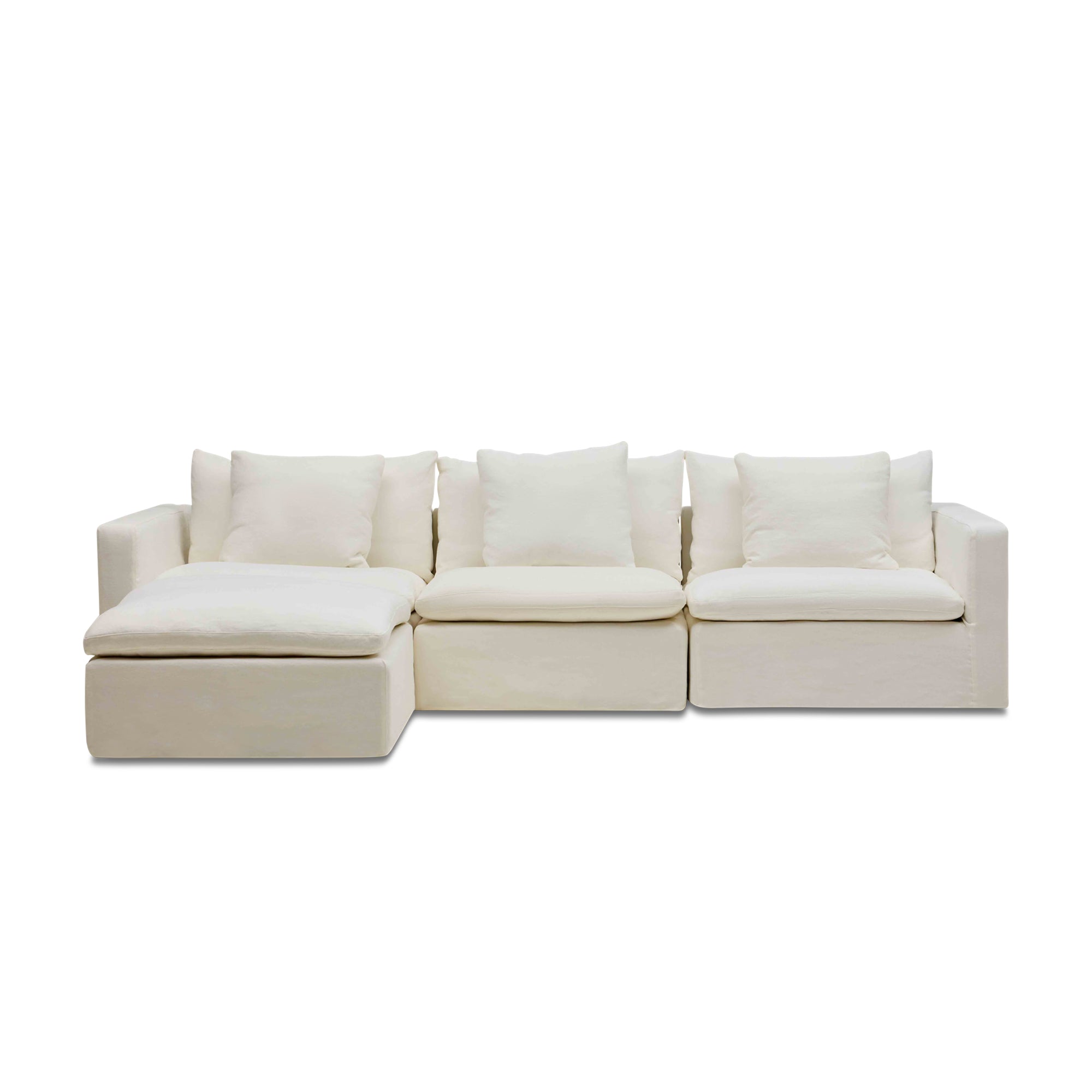 Cape Modular Sofa Snow 3 Seat with Ottoman
