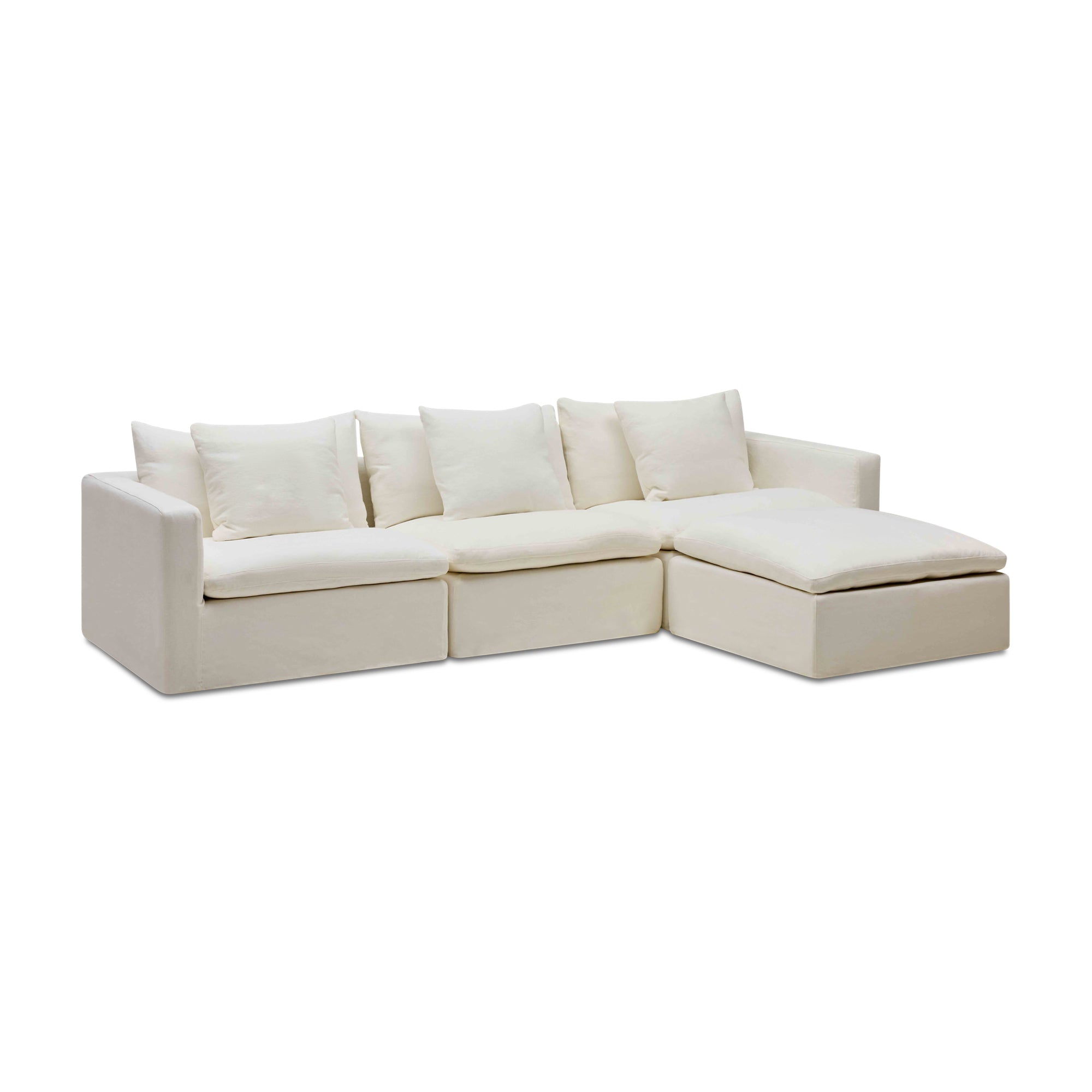 Cape Modular Sofa Snow 3 Seat with Ottoman