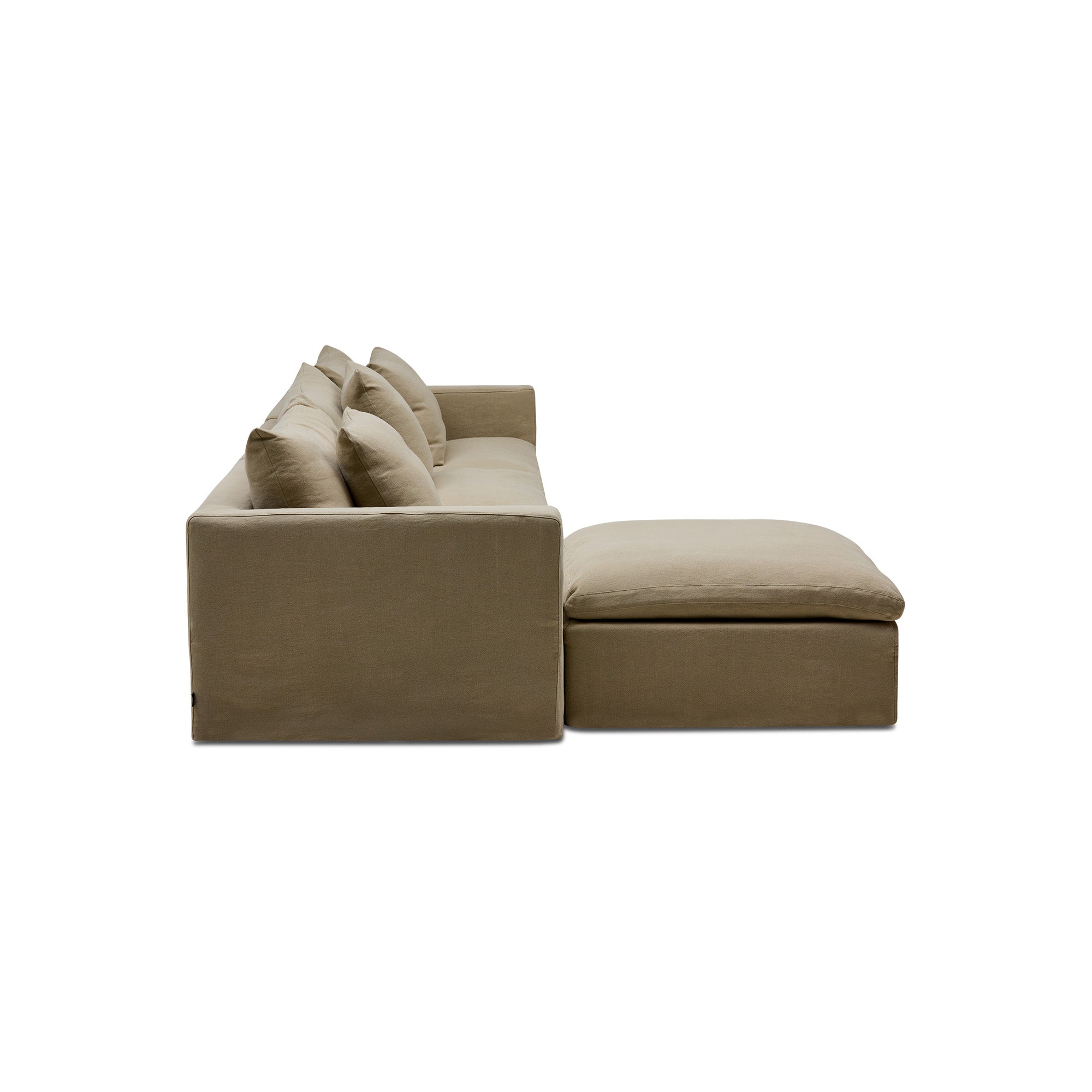 Cape Modular Sofa Warm Stone 3 Seat with Ottoman