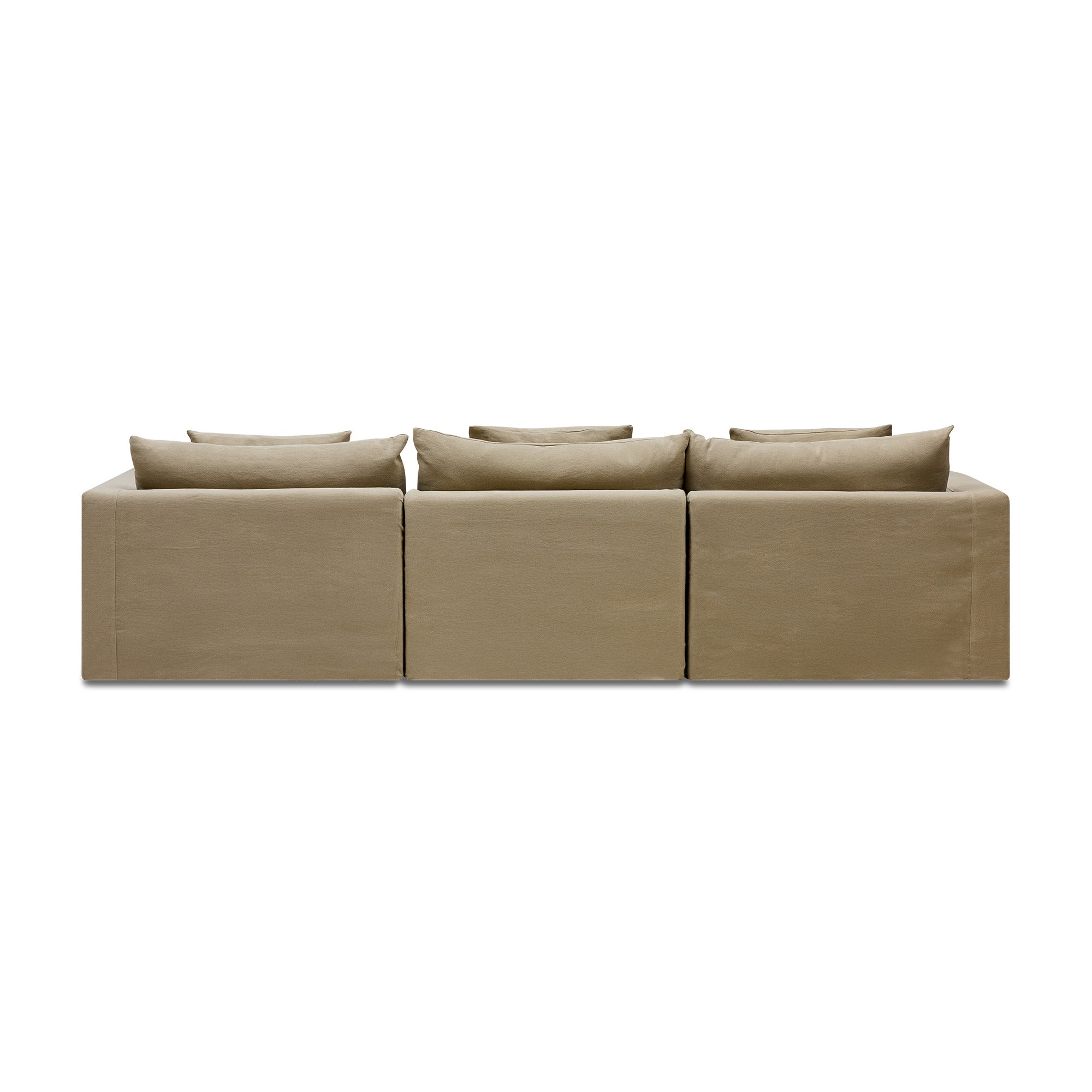 Cape Modular Sofa Warm Stone 3 Seat with Ottoman