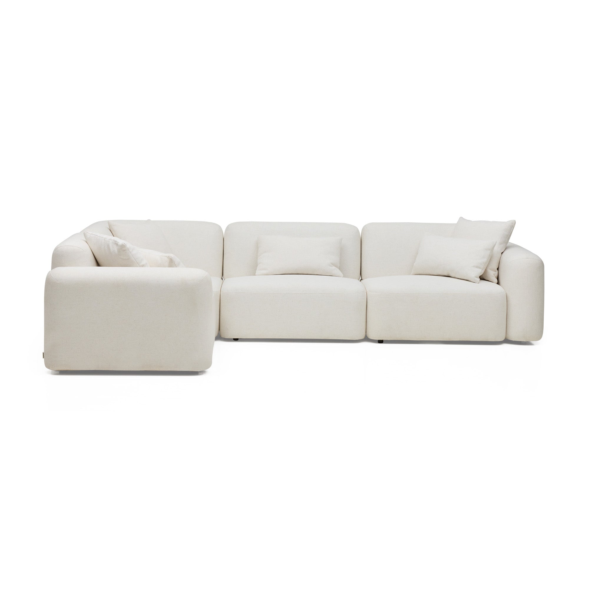 Pascal Modular Sofa Ivory White 4 Seat Corner